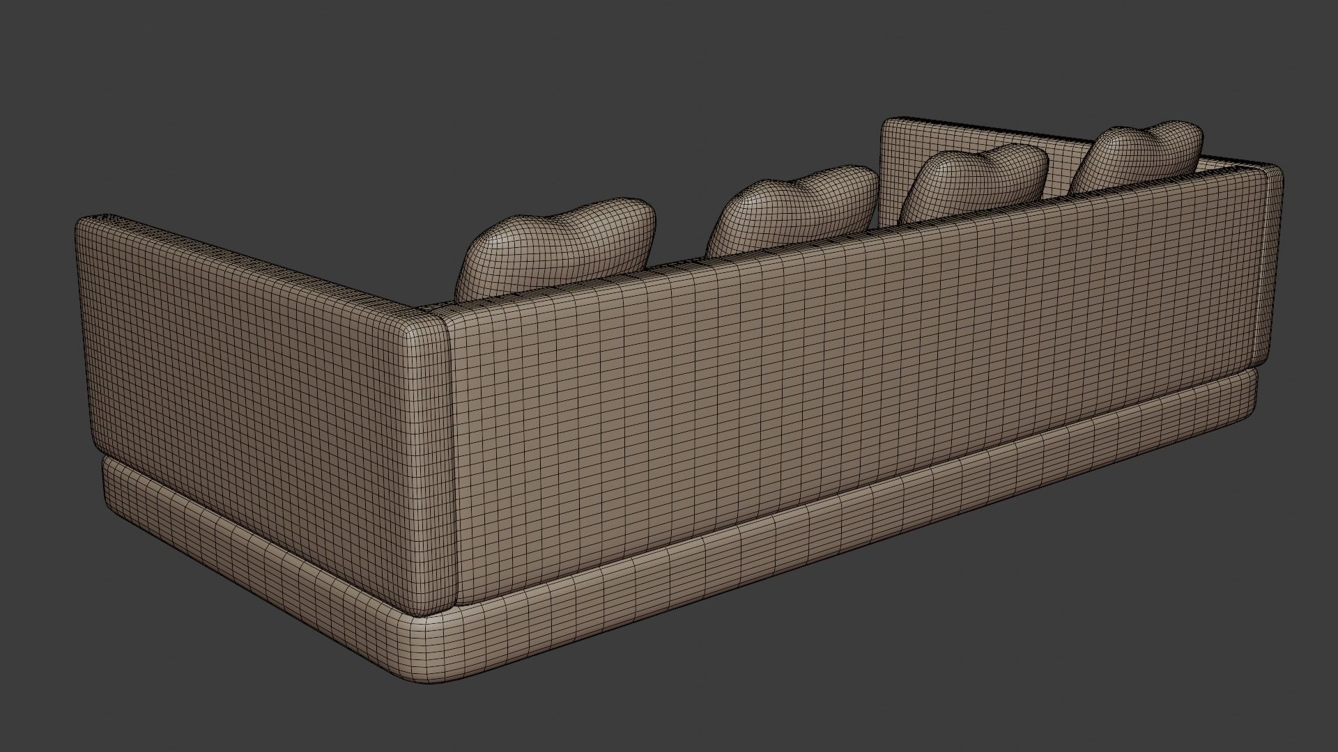 Sofa made of quality dark fabric in a modern style 3D model_8