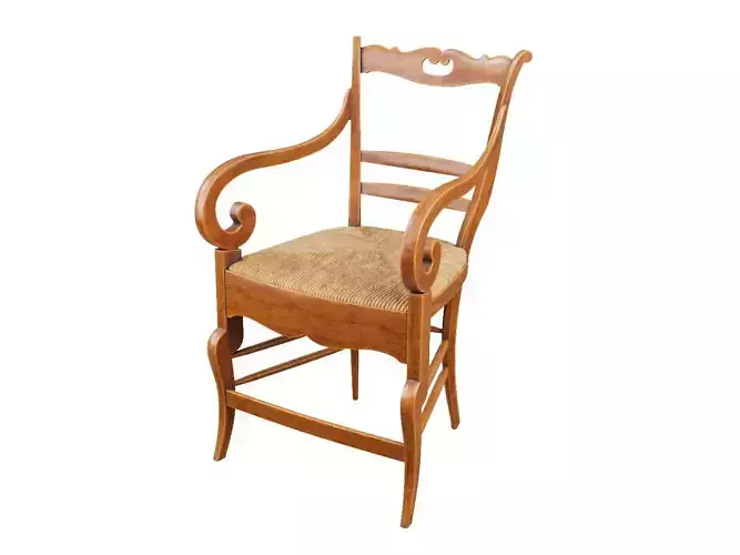Antique Wood Armchair