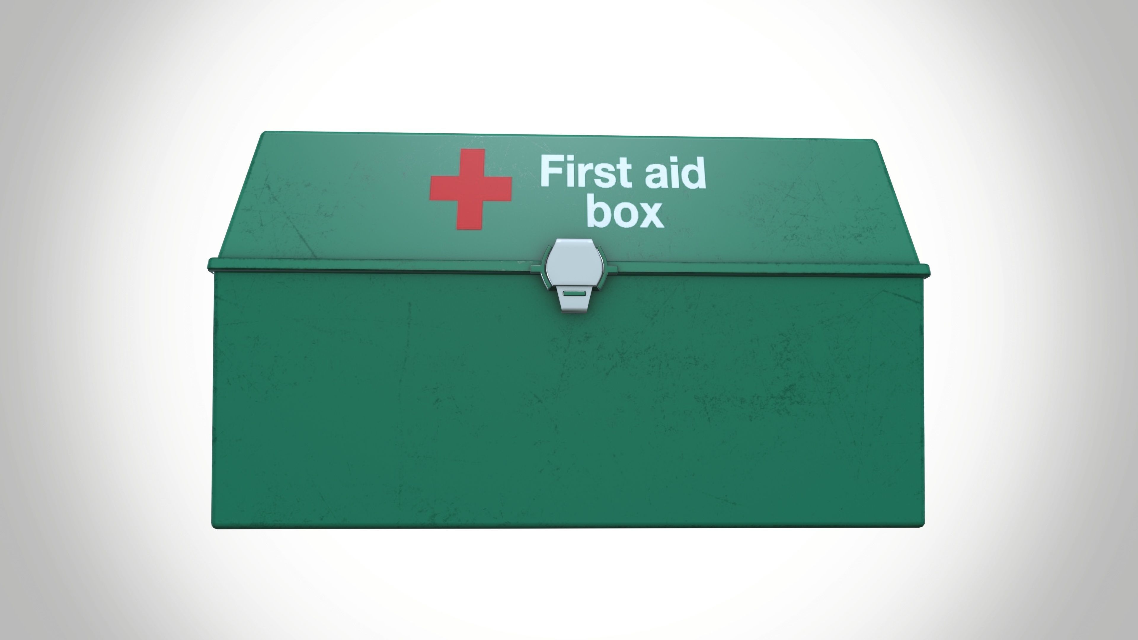 First Aid Box Low-poly 3D model_10
