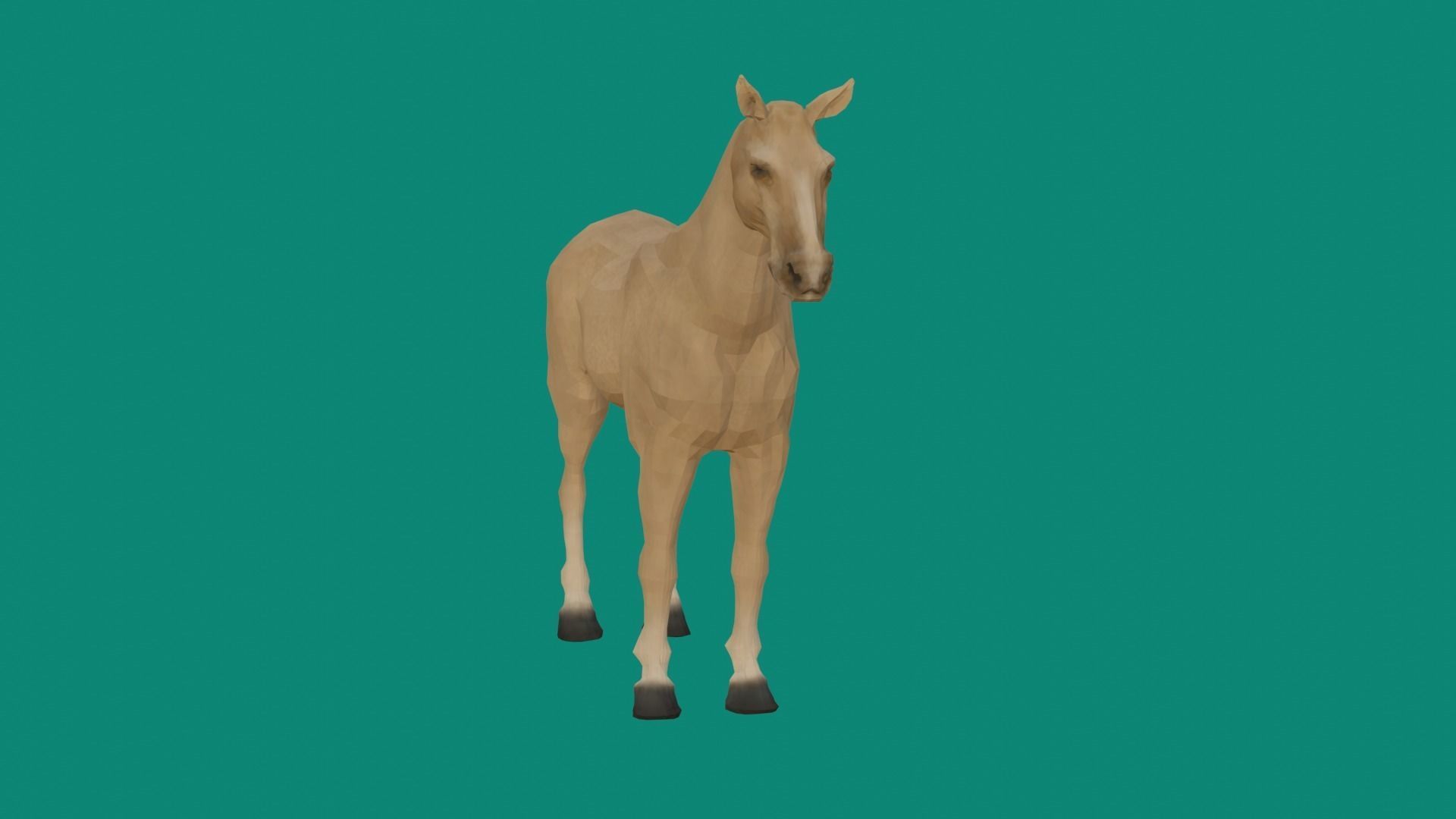 loepoly horse 3d model 3D model_1