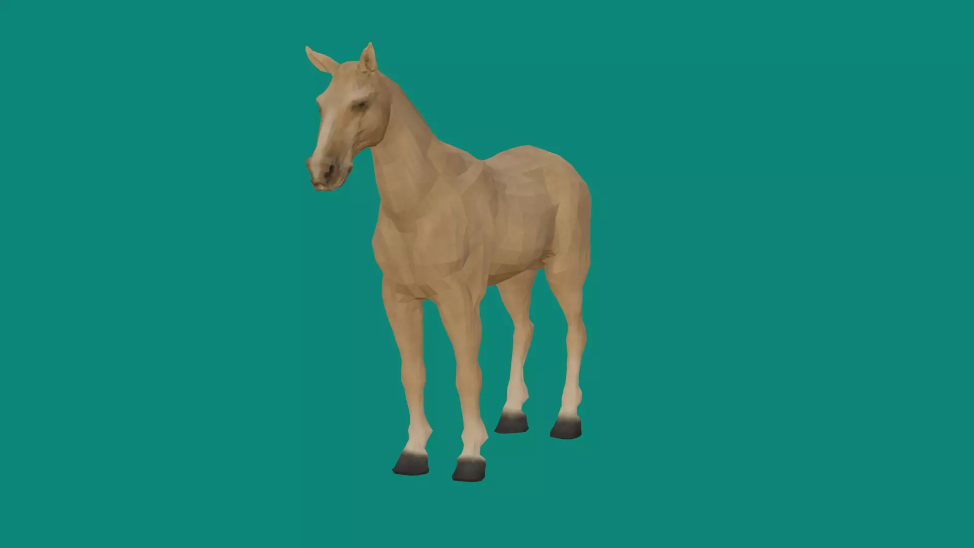 loepoly horse 3d model 3D model_0