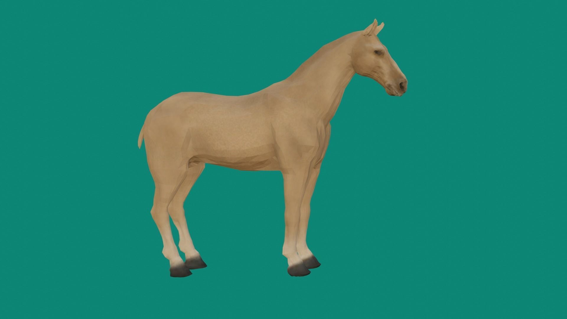 loepoly horse 3d model 3D model_3