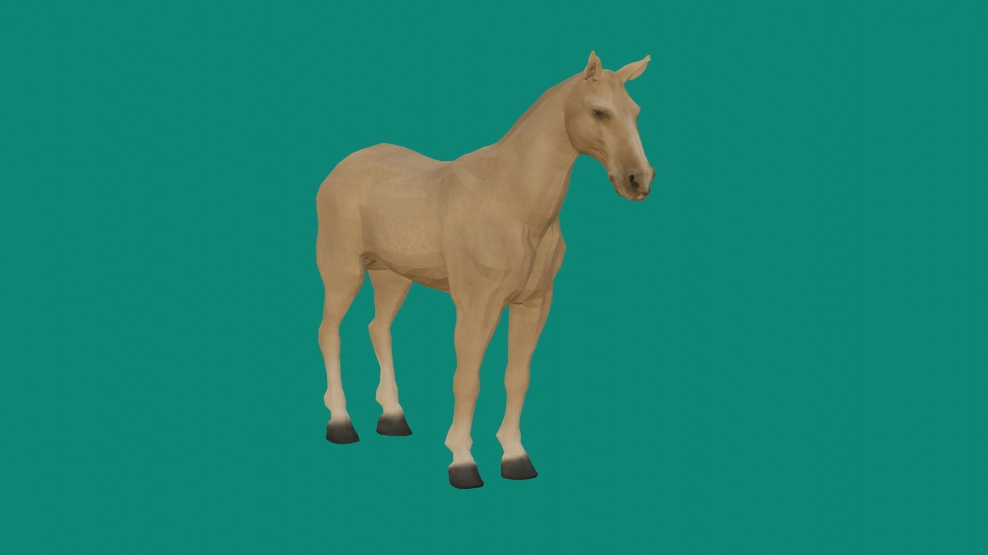 loepoly horse 3d model 3D model_2