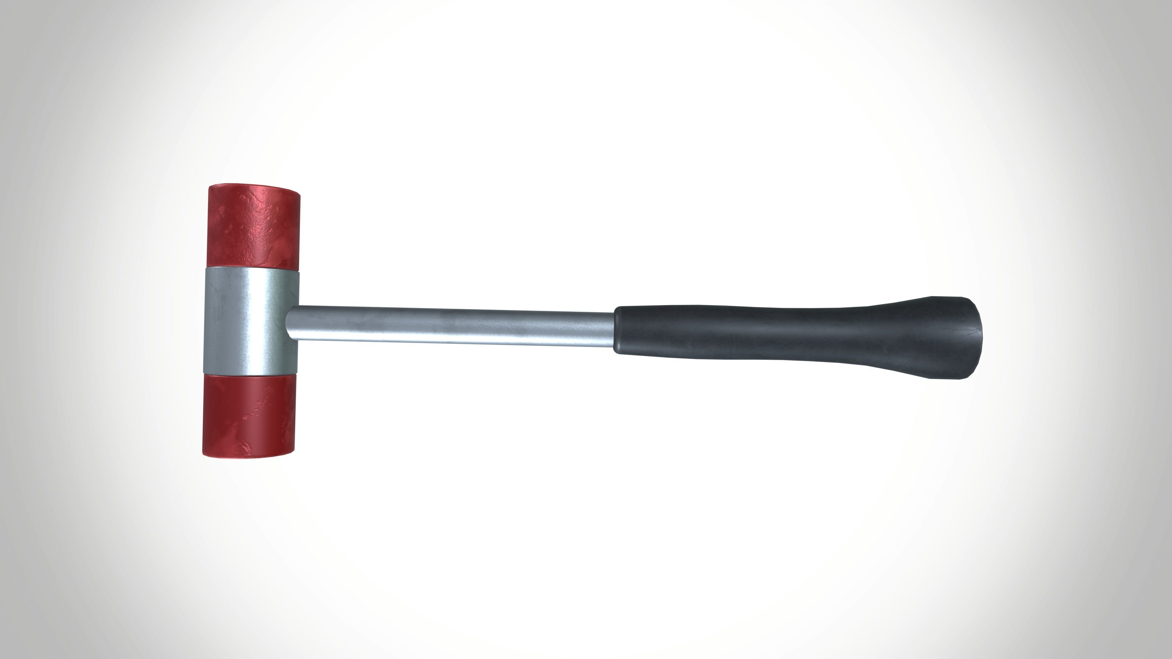 Industrial Hammer Low-poly 3D model_3