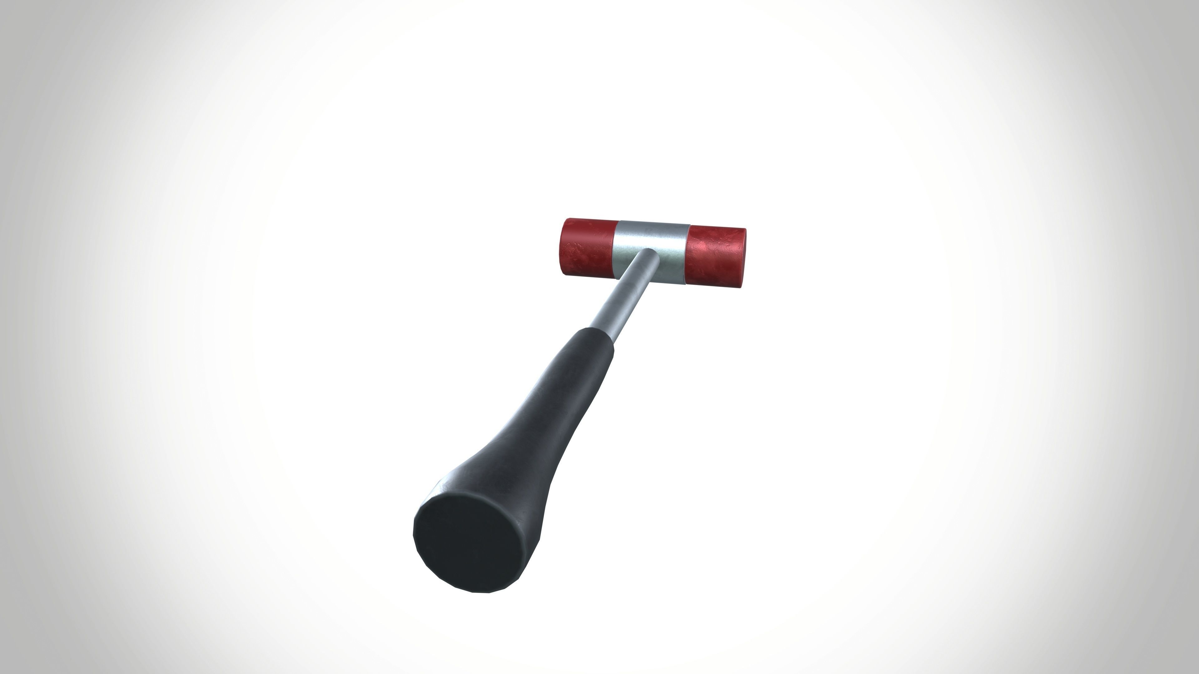 Industrial Hammer Low-poly 3D model_7