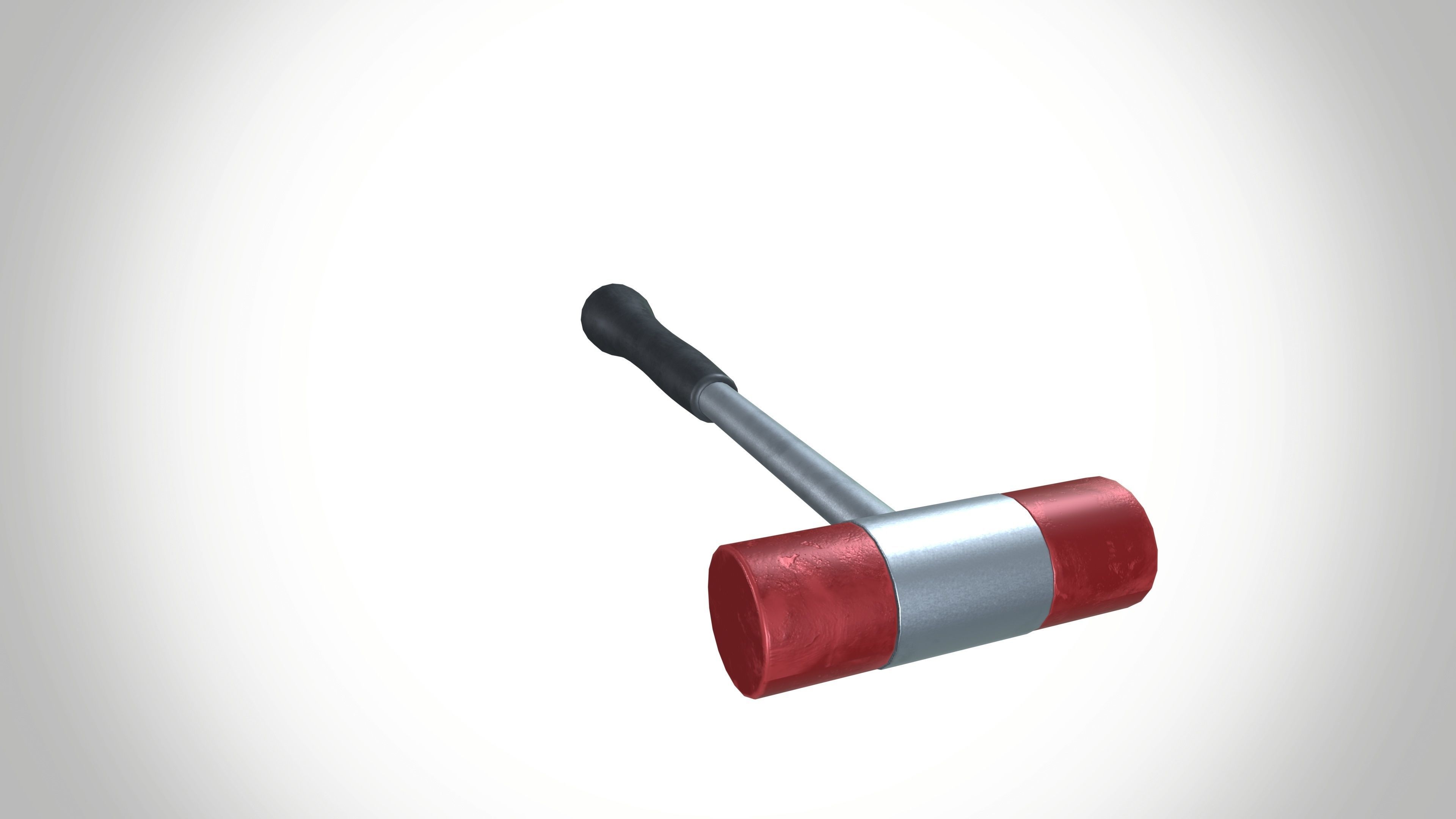 Industrial Hammer Low-poly 3D model_6