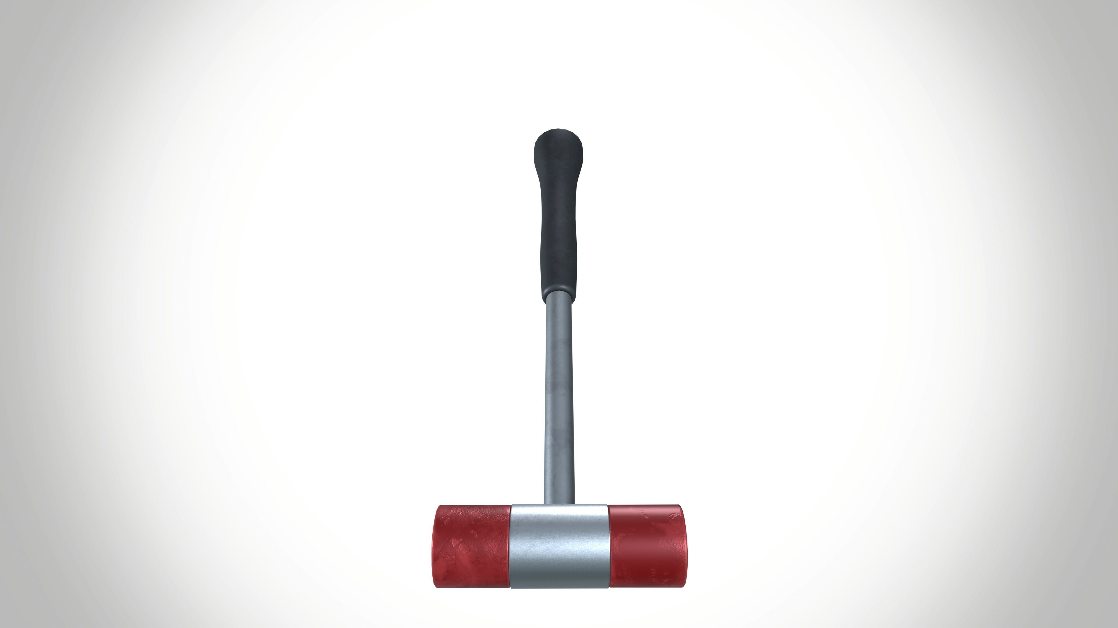 Industrial Hammer Low-poly 3D model_5