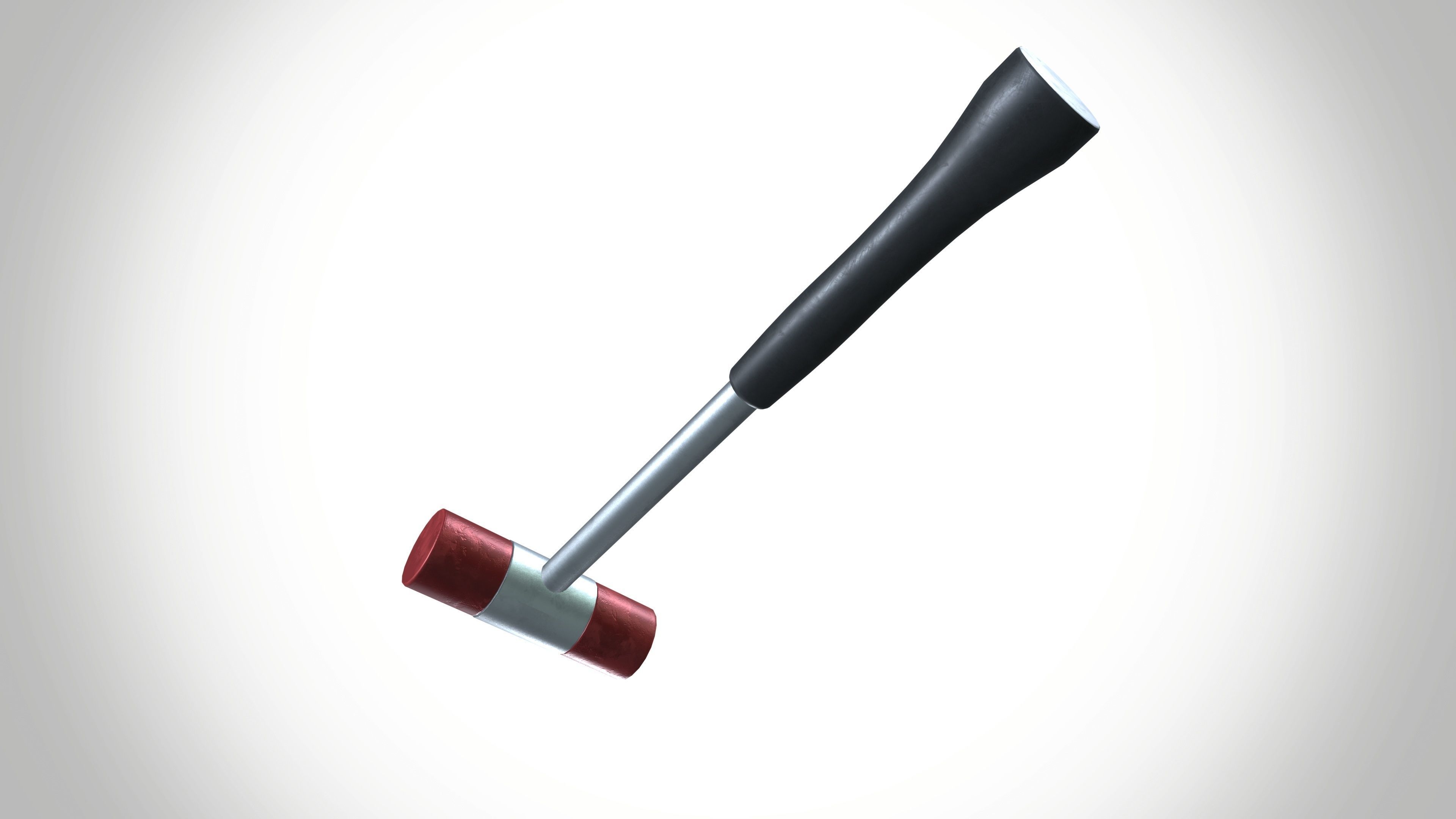 Industrial Hammer Low-poly 3D model_9