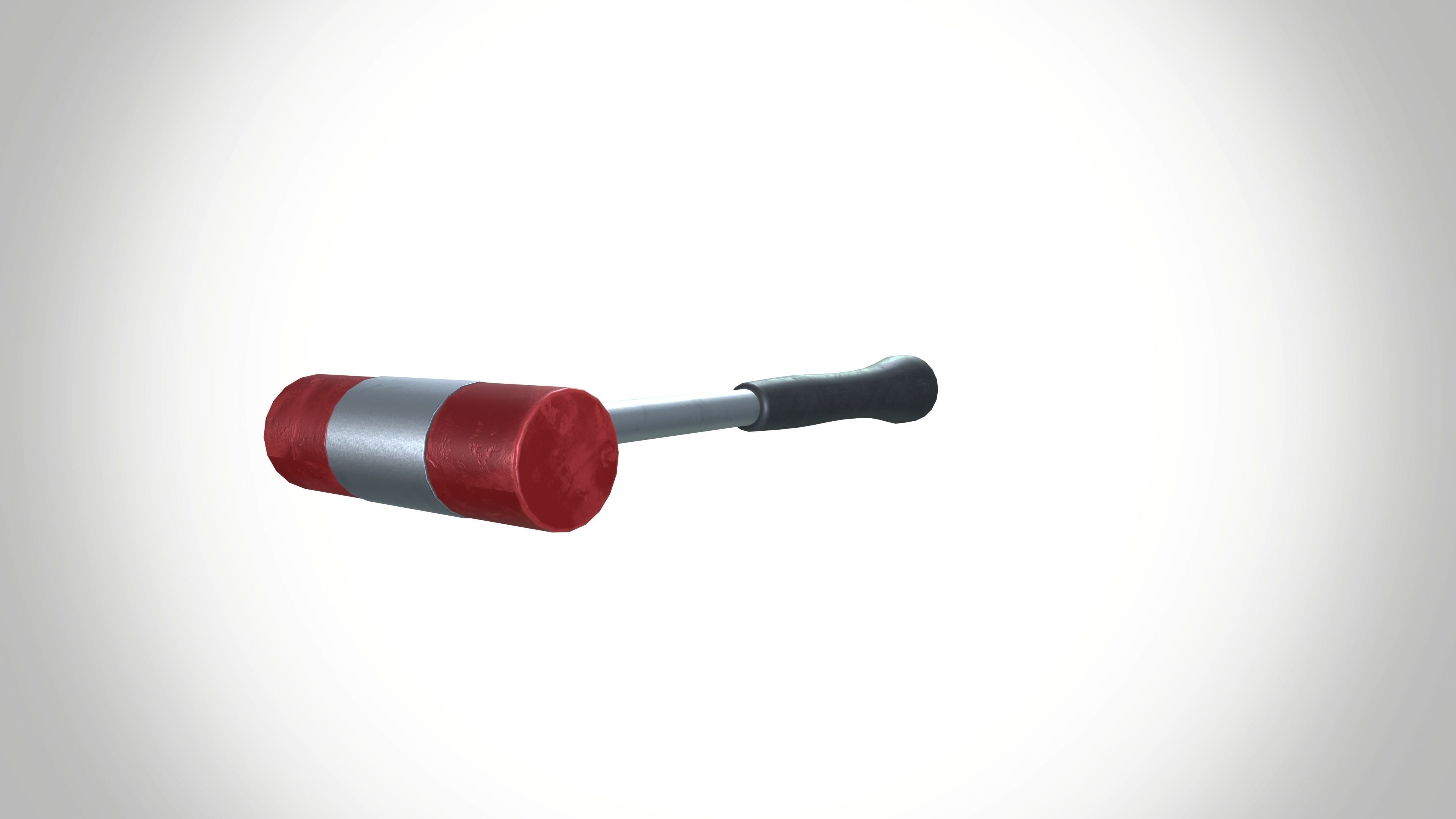Industrial Hammer Low-poly 3D model_2