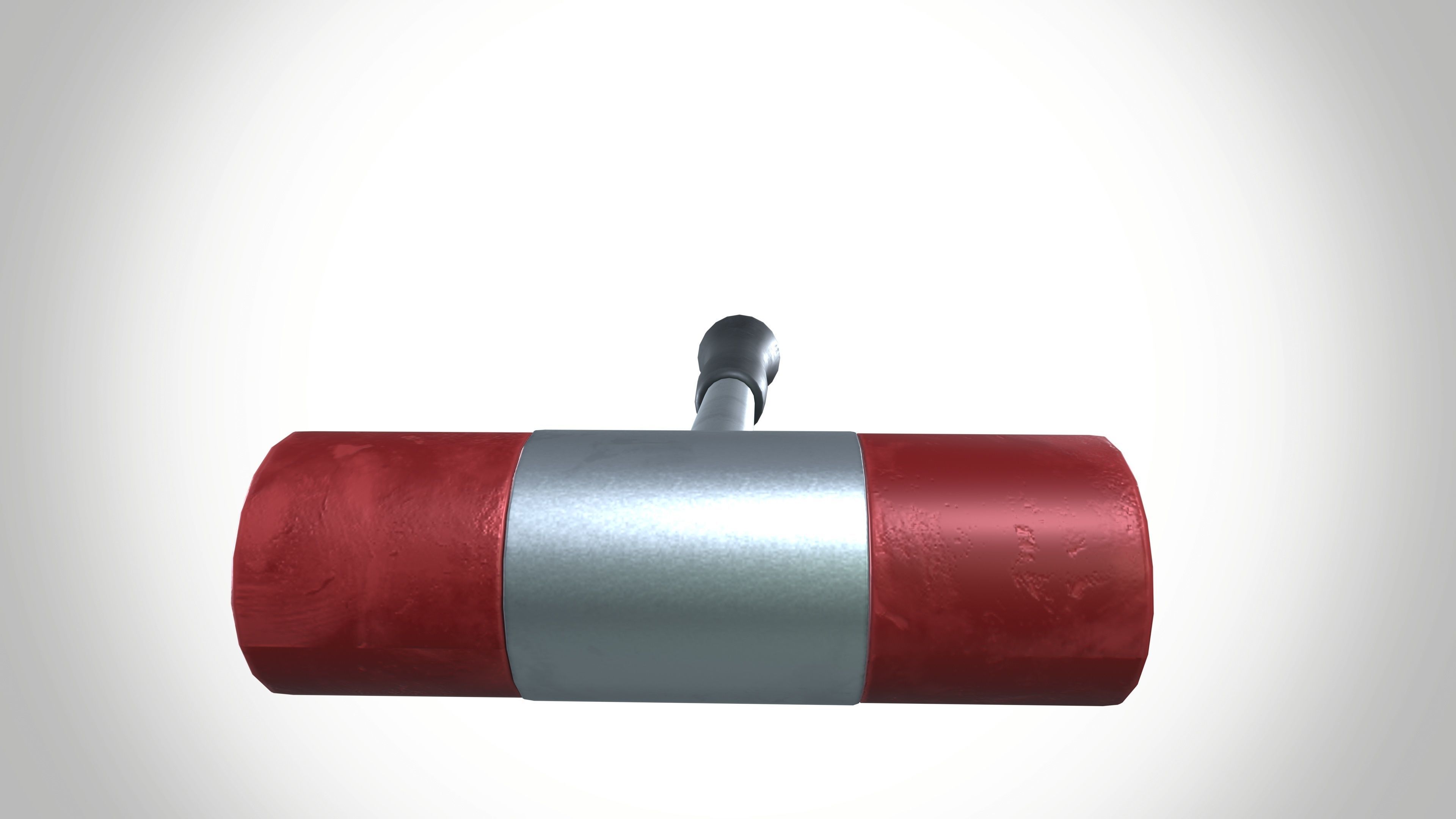 Industrial Hammer Low-poly 3D model_4