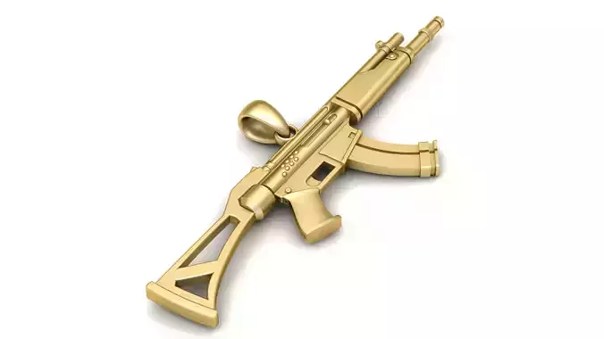 kalashnikov Pendant 3d Printable Model 3D print model
