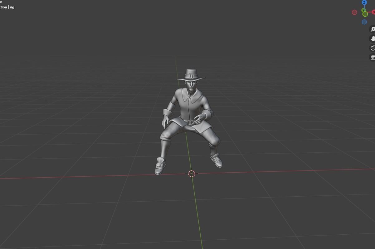 Rigged male model 3D model_11