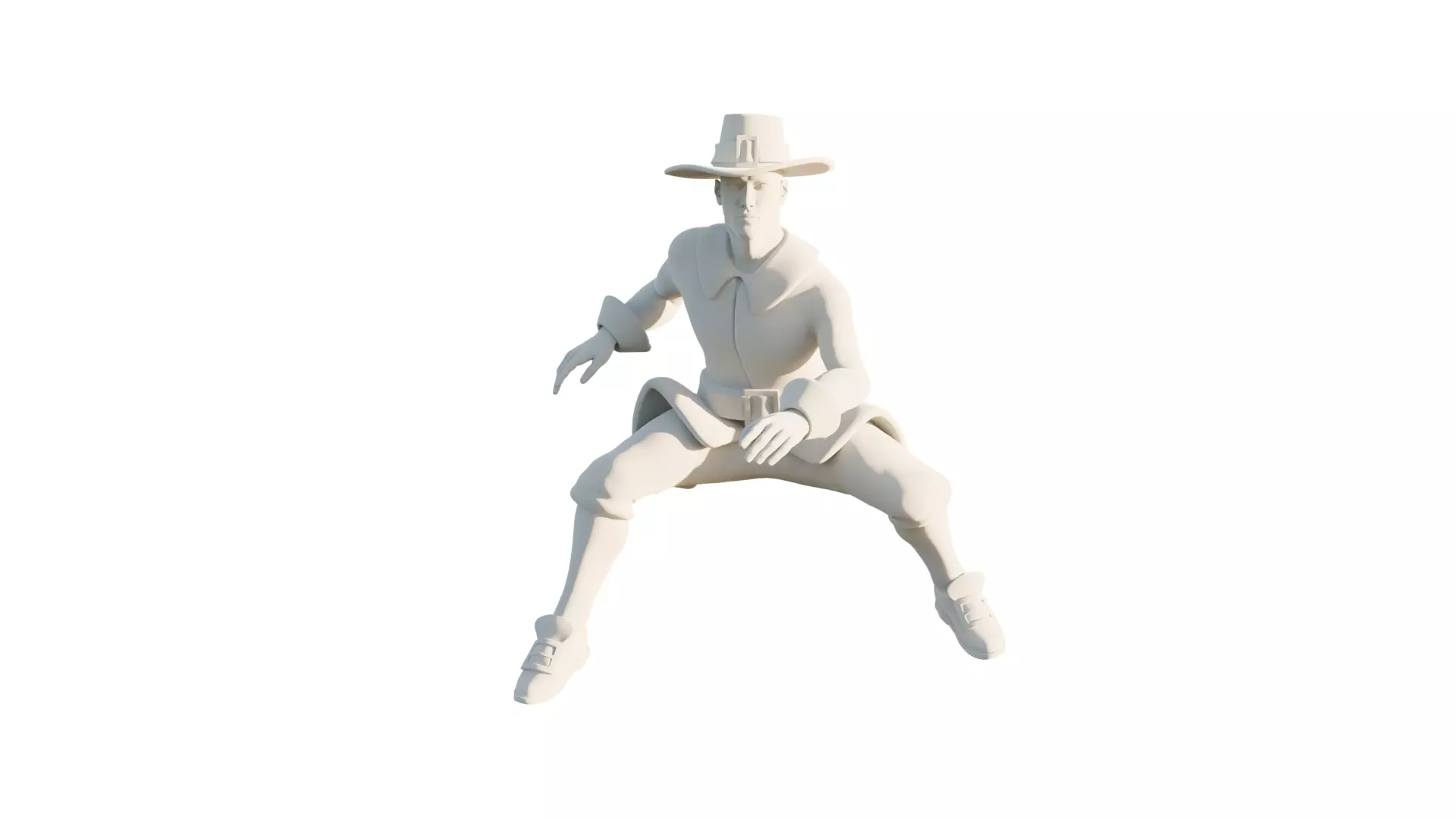 Rigged male model 3D model_0