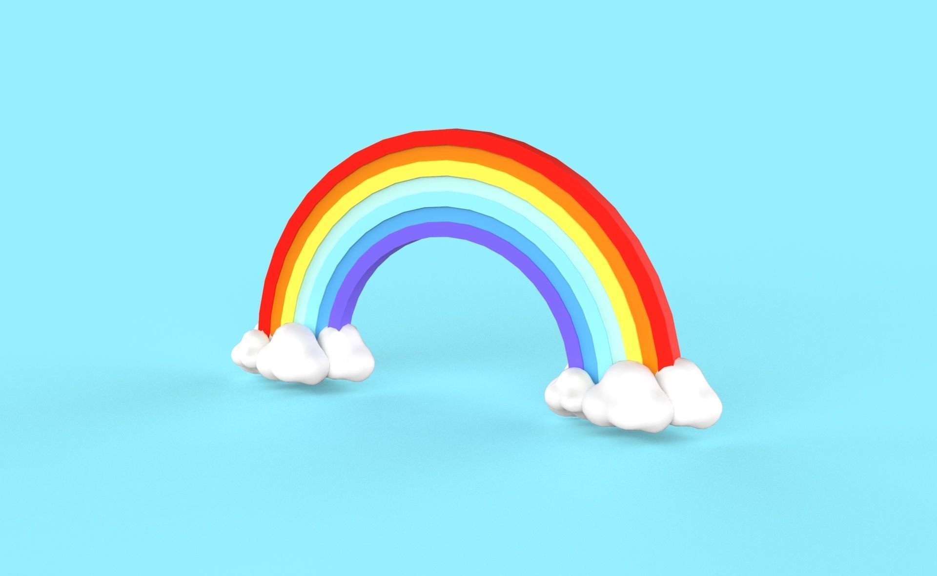Prop77 Rainbow Low-poly 3D model_8