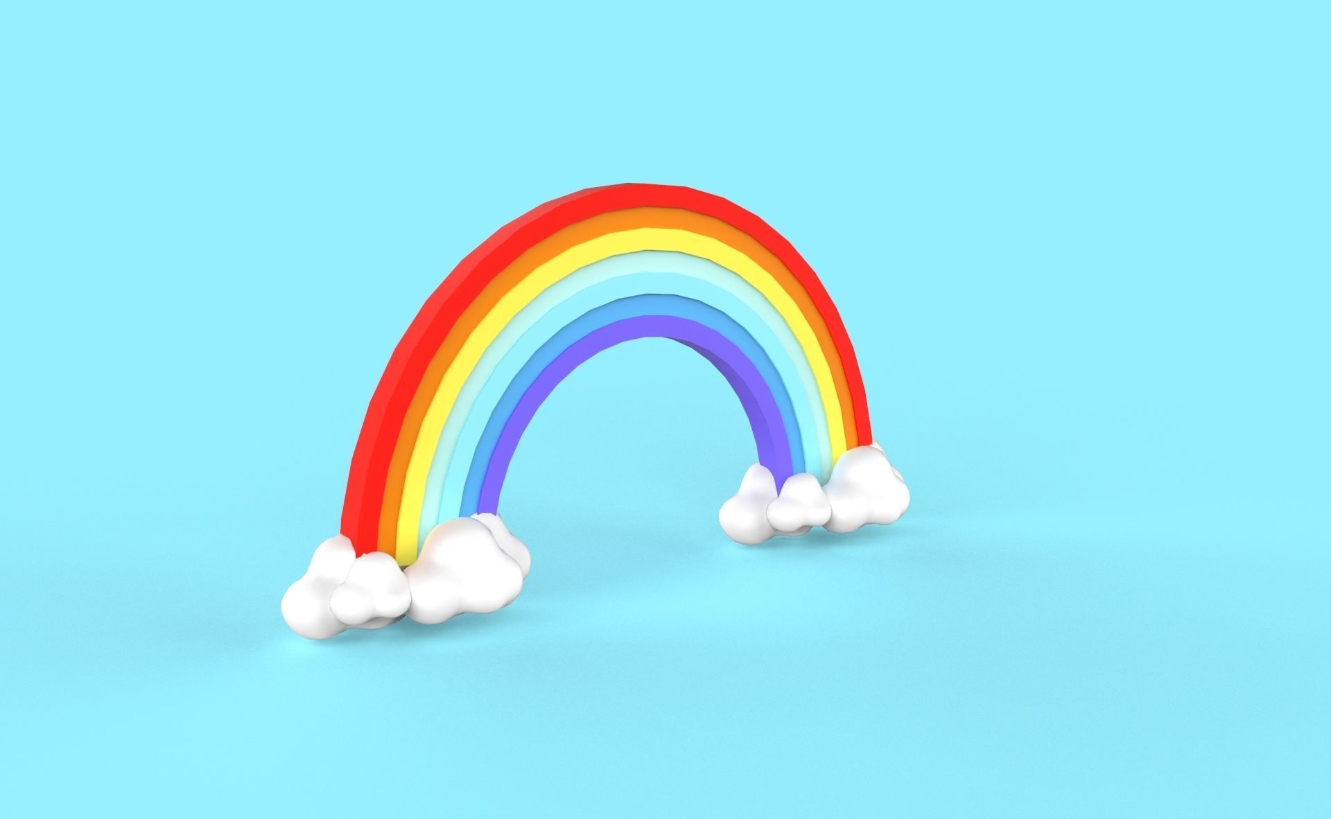 Prop77 Rainbow Low-poly 3D model_5