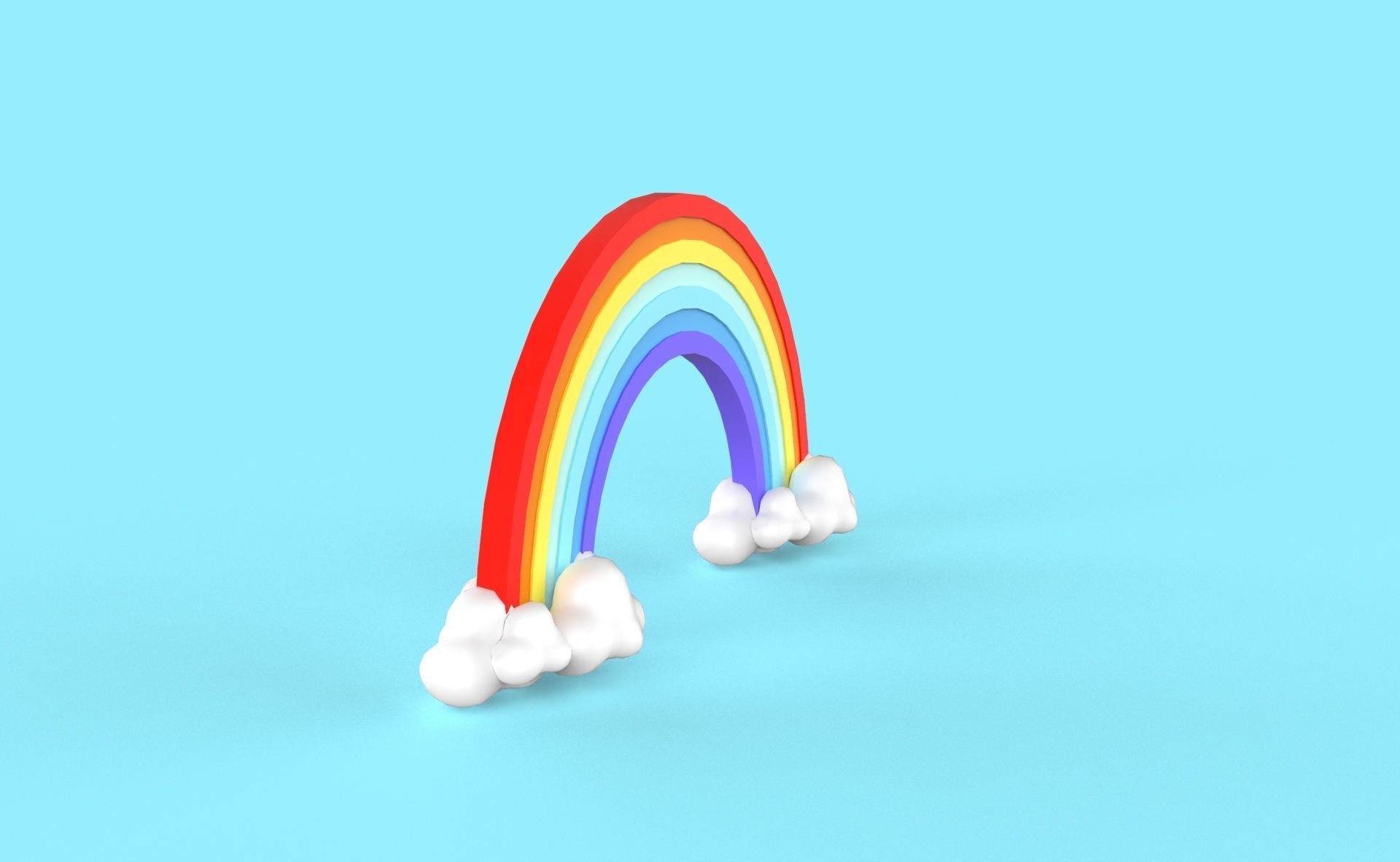 Prop77 Rainbow Low-poly 3D model_4