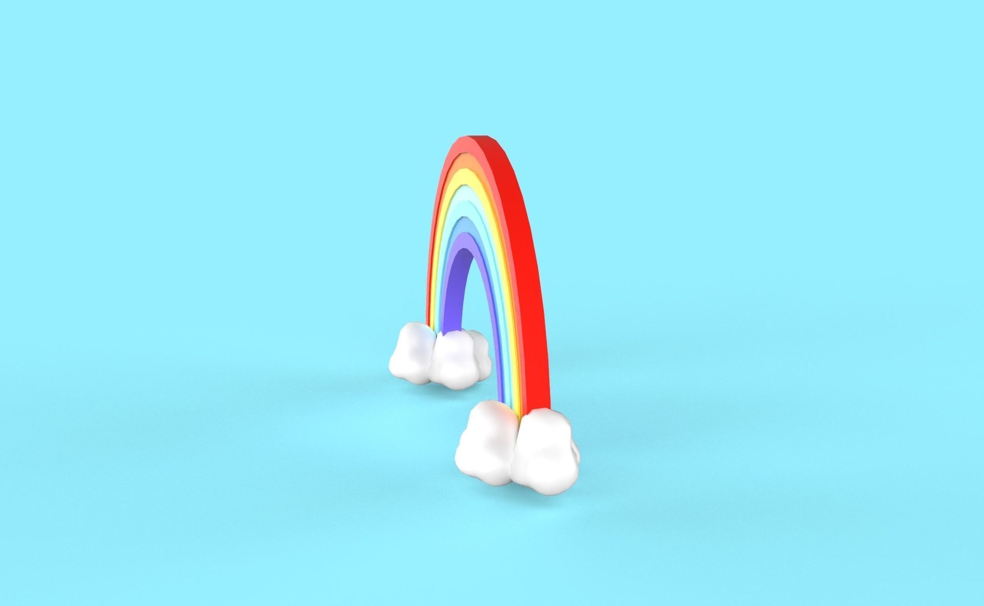 Prop77 Rainbow Low-poly 3D model_10