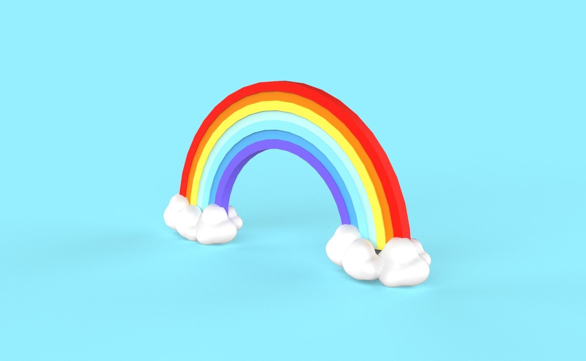 Prop77 Rainbow Low-poly 3D model_1