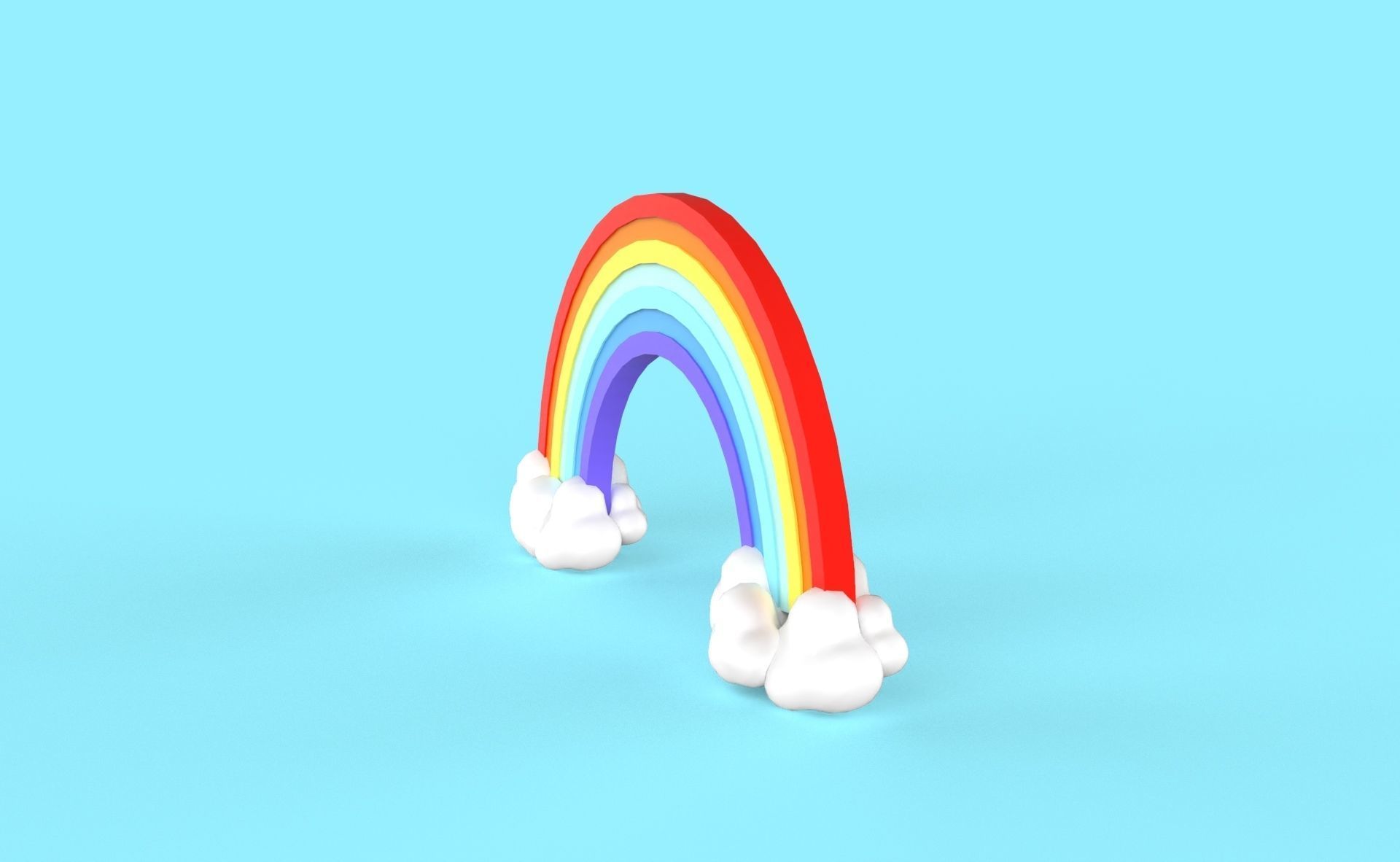 Prop77 Rainbow Low-poly 3D model_2