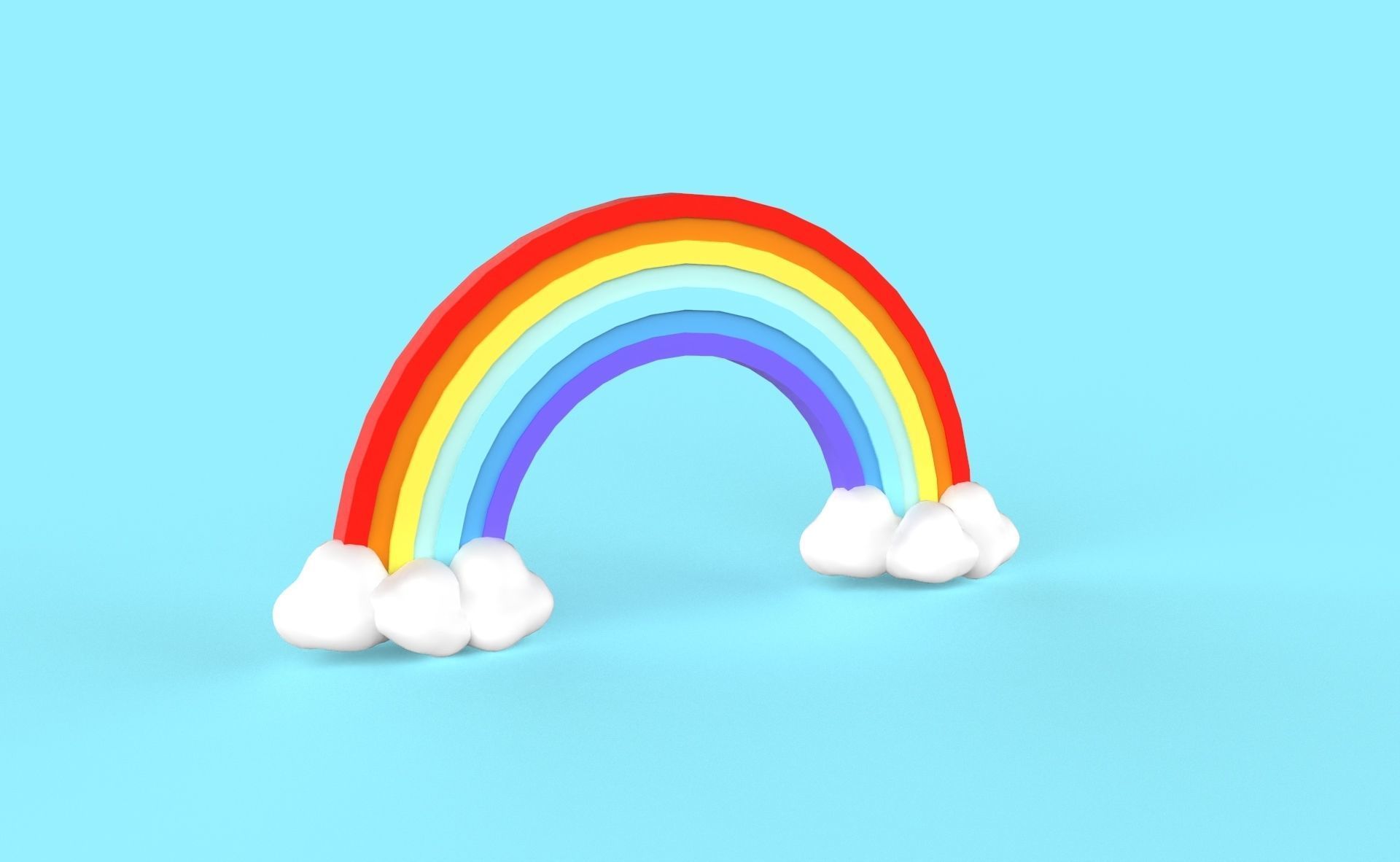 Prop77 Rainbow Low-poly 3D model_13