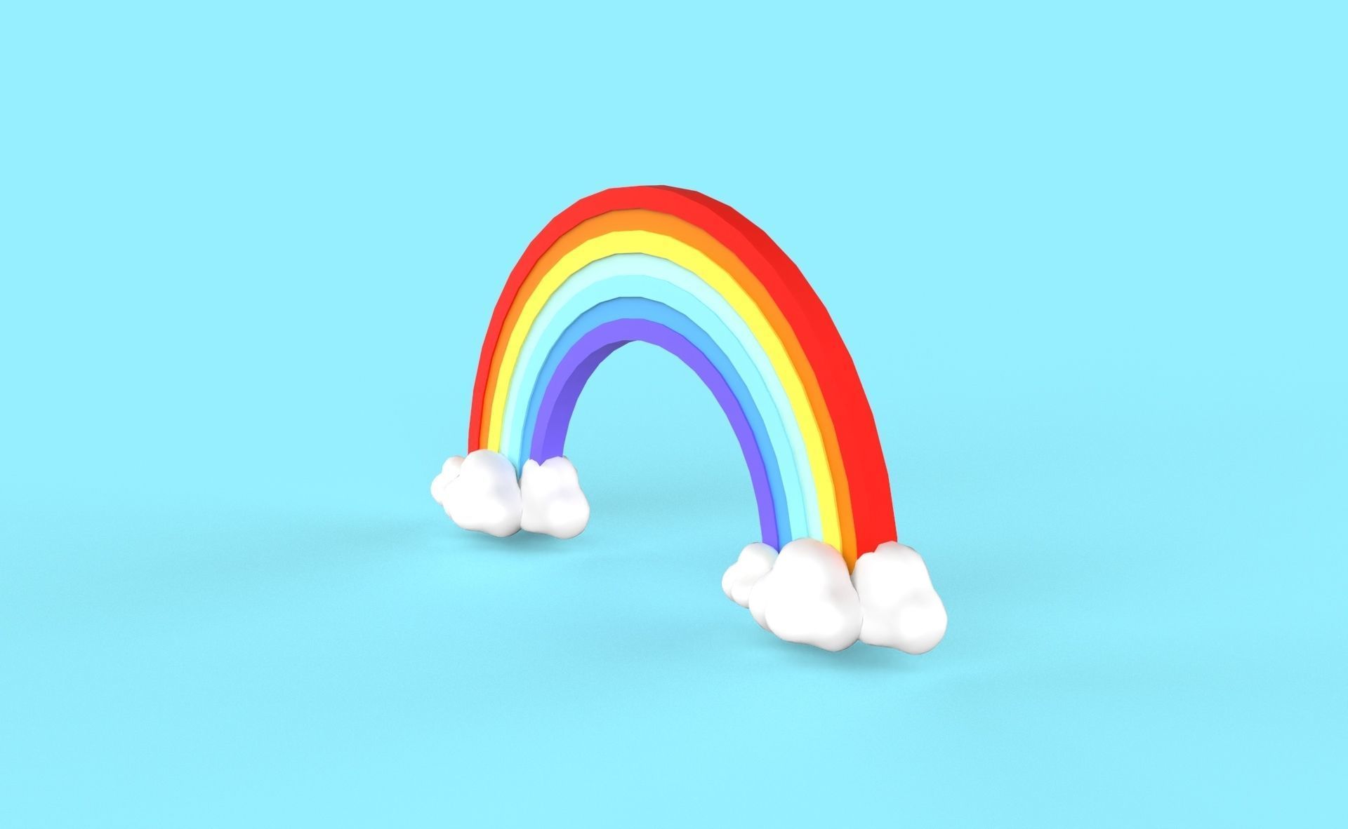 Prop77 Rainbow Low-poly 3D model_9