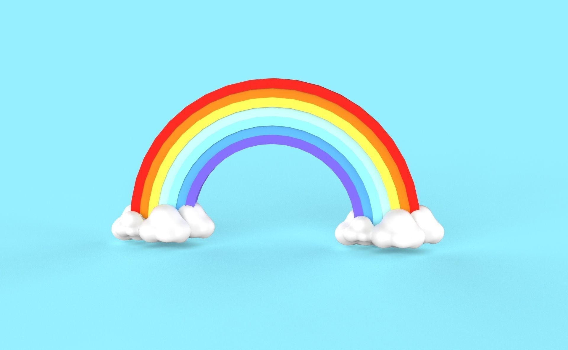 Prop77 Rainbow Low-poly 3D model_7