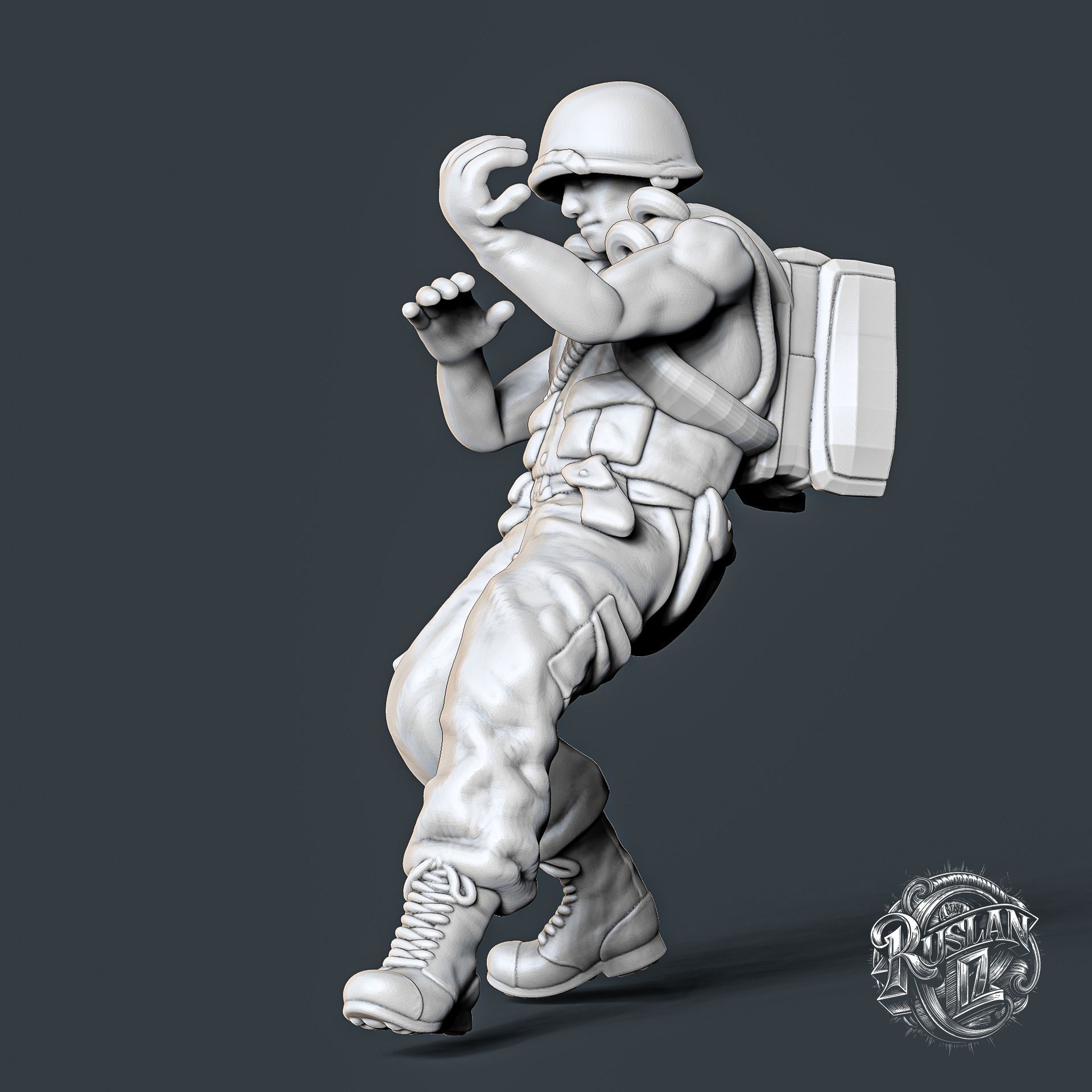 Military Paratrooper 3D print model_8