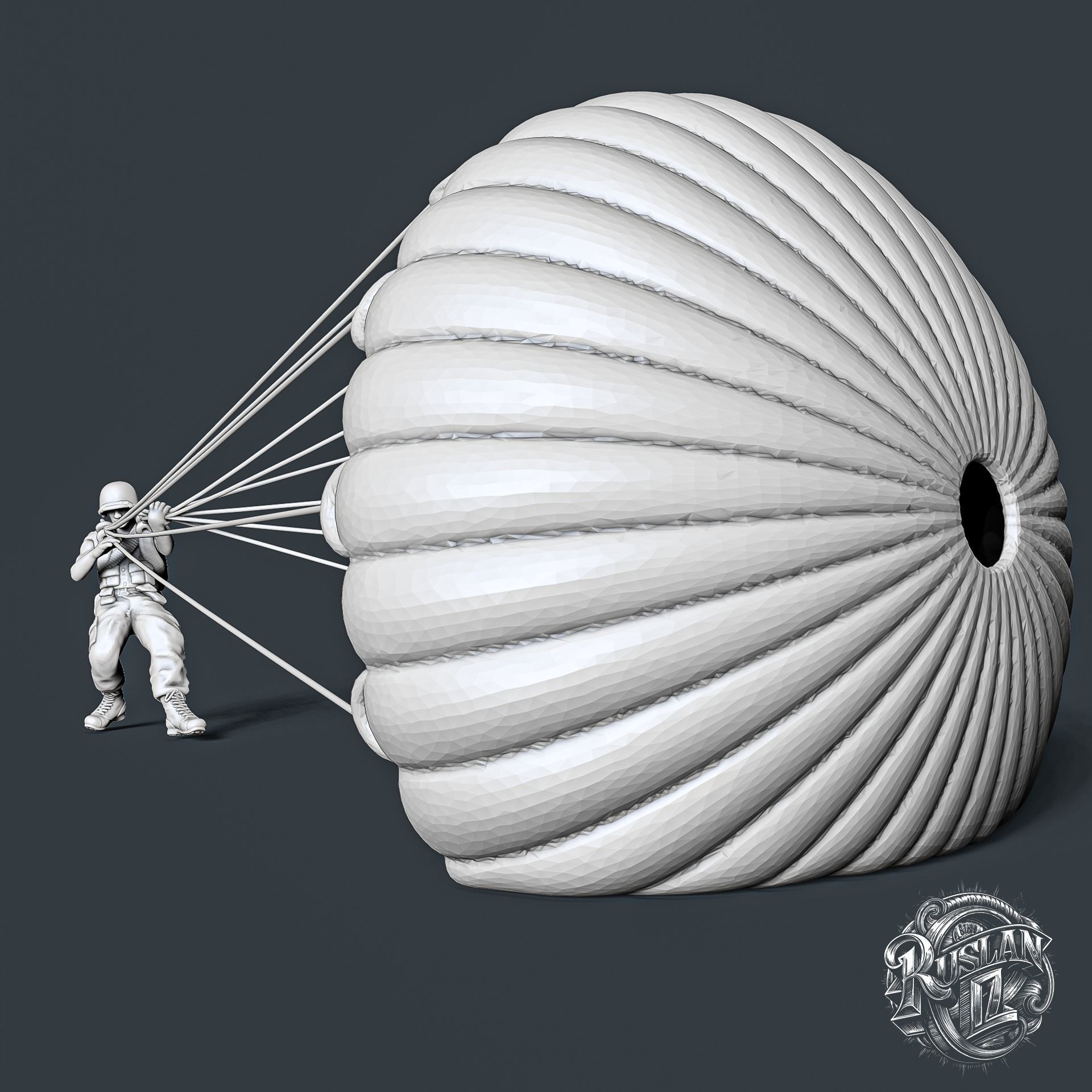 Military Paratrooper 3D print model_1