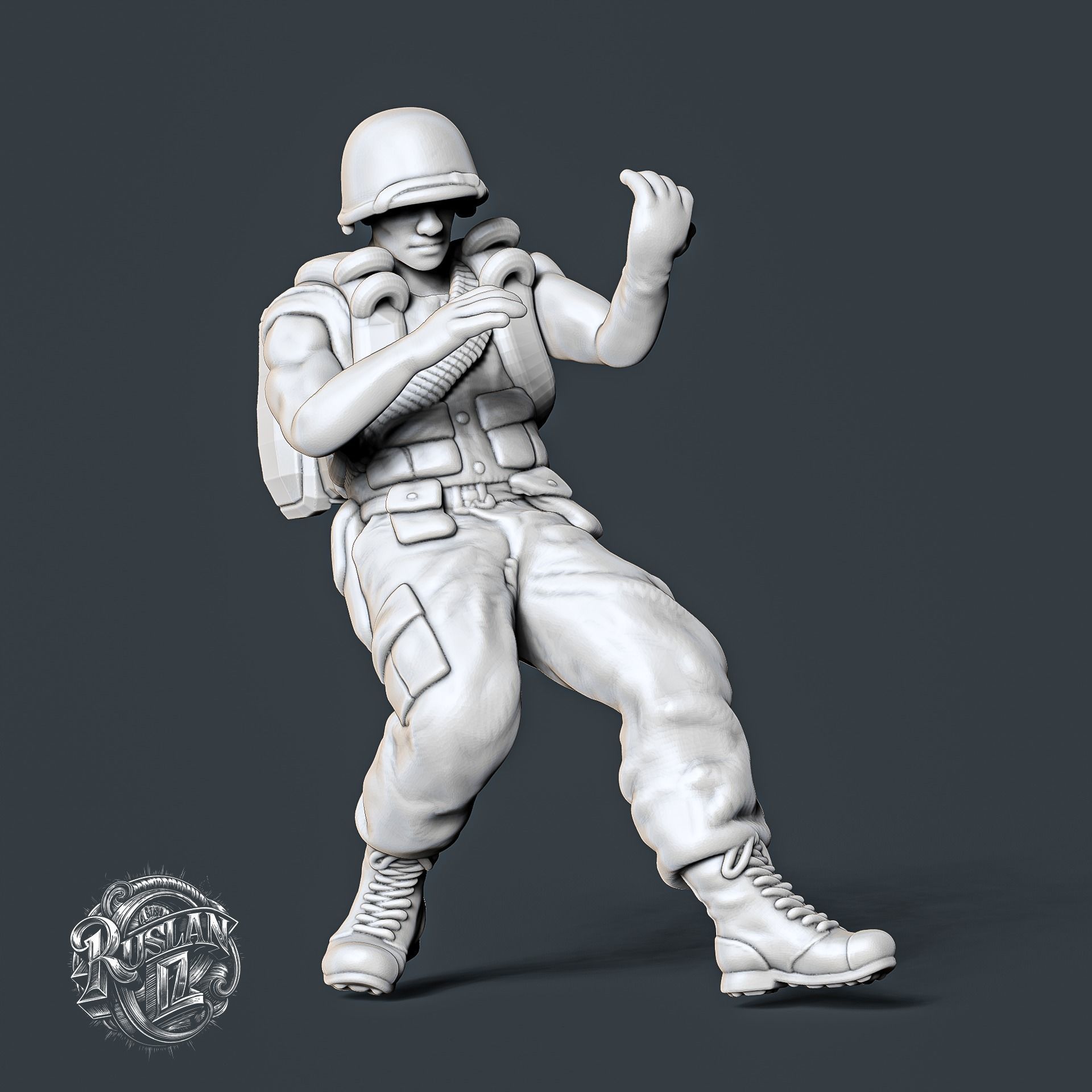 Military Paratrooper 3D print model_7
