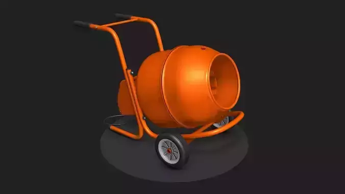 Concrete mixer 3D model