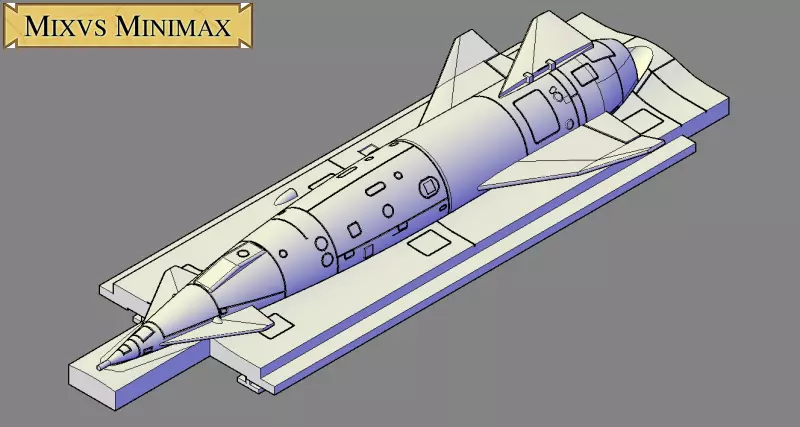 Avro Blue Steel Vulcan variant with folded fin 3D print model
