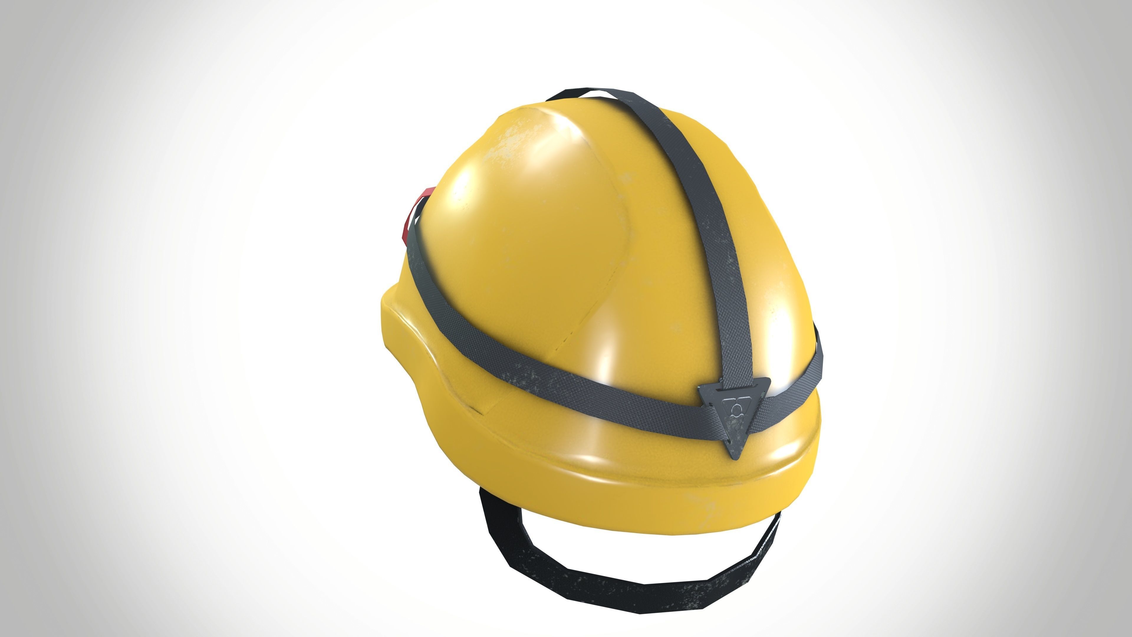 Safety Helmet With Torch Low-poly 3D model_2
