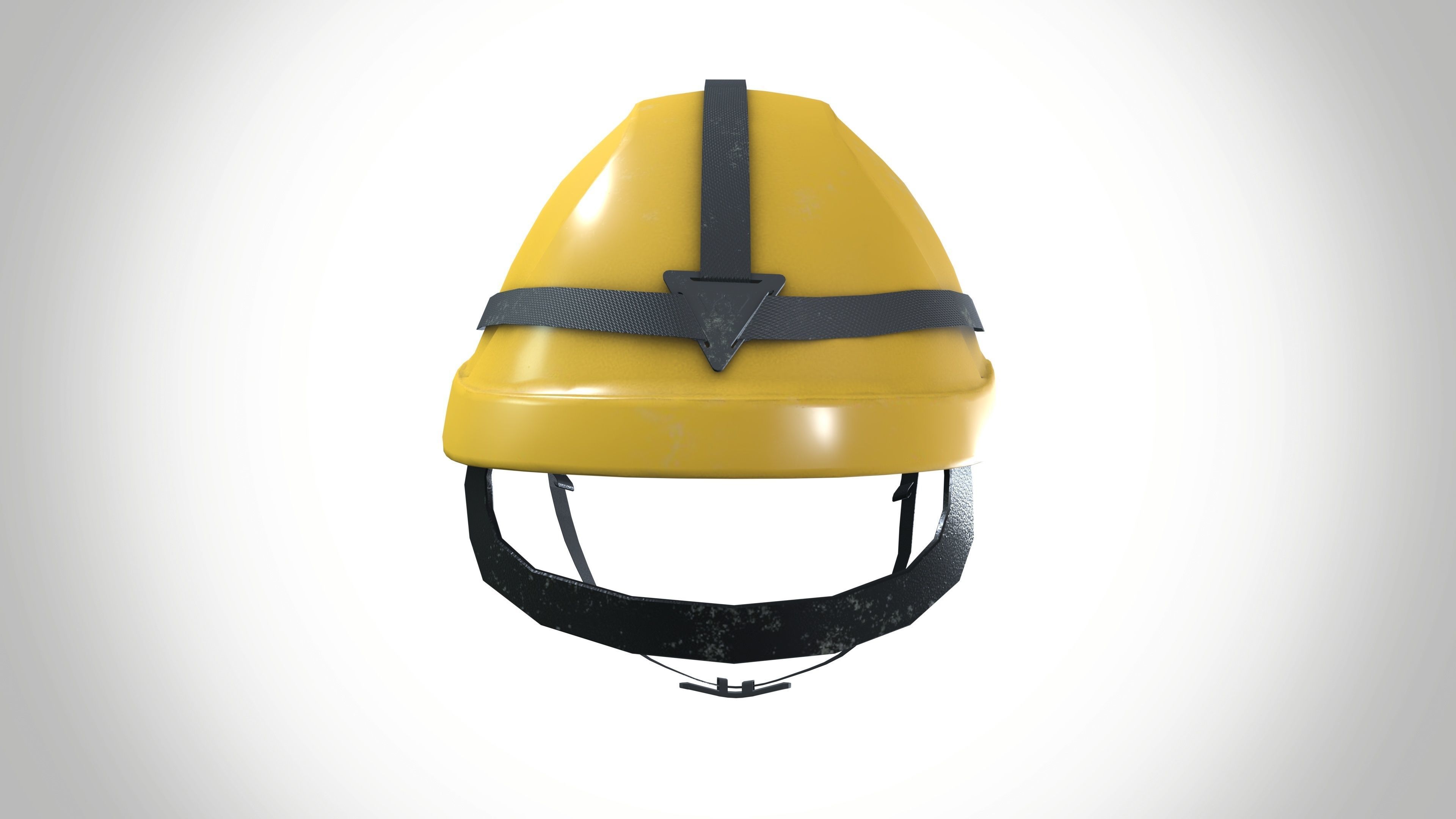 Safety Helmet With Torch Low-poly 3D model_5