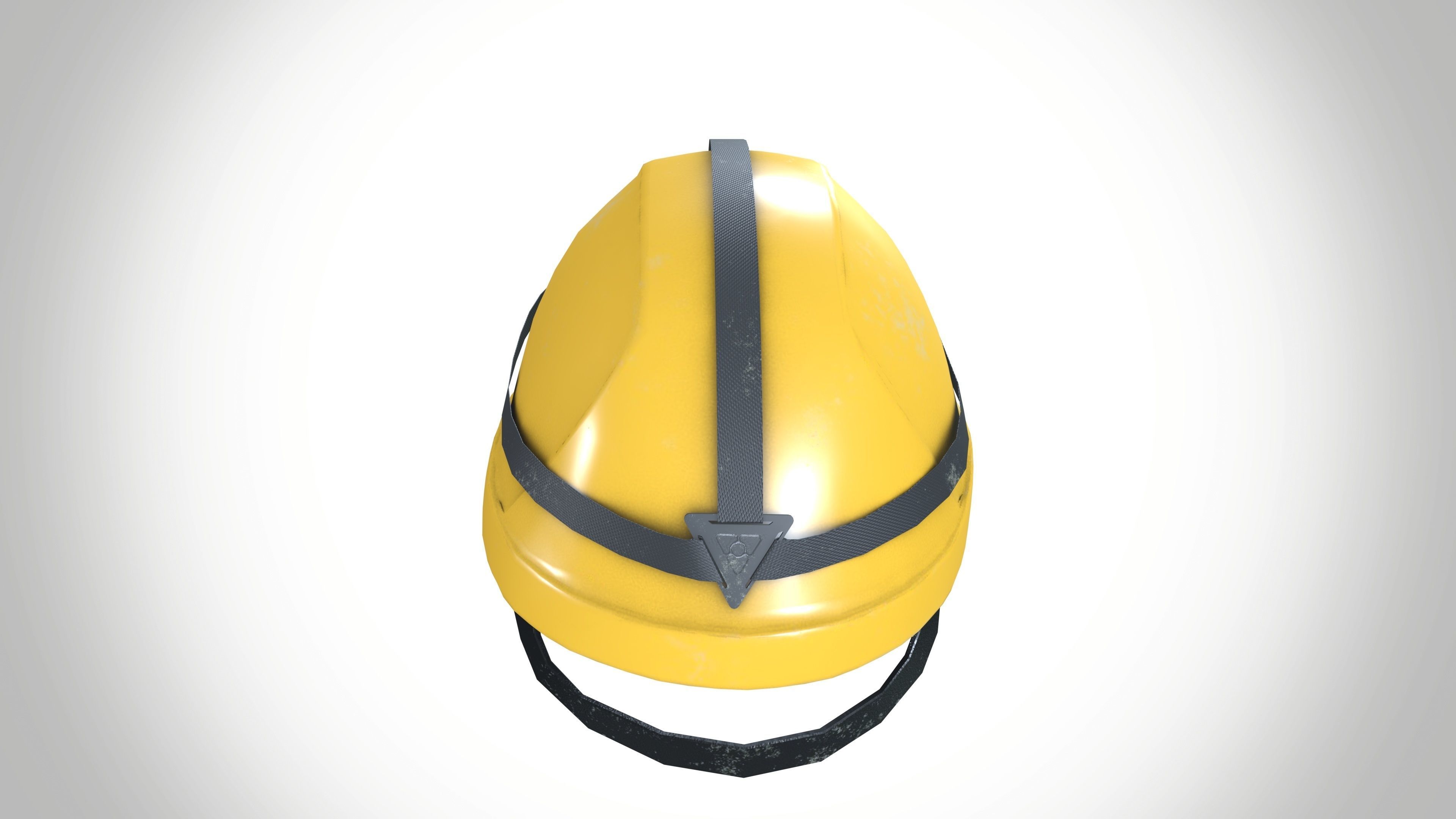 Safety Helmet With Torch Low-poly 3D model_4