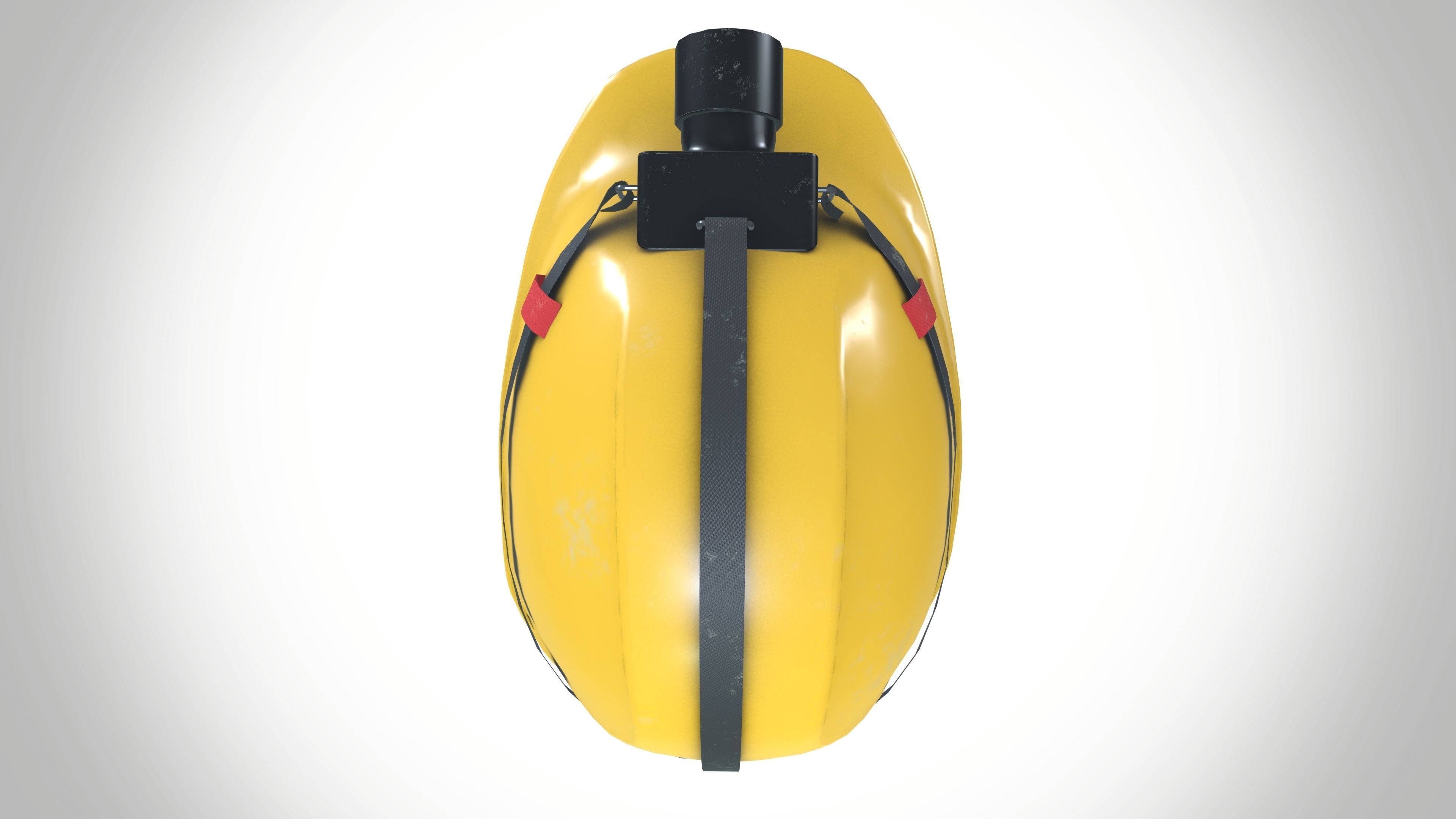 Safety Helmet With Torch Low-poly 3D model_7