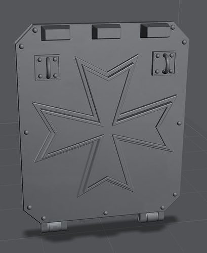 Templar Rhino Door Flat Cross Bolt 3D model