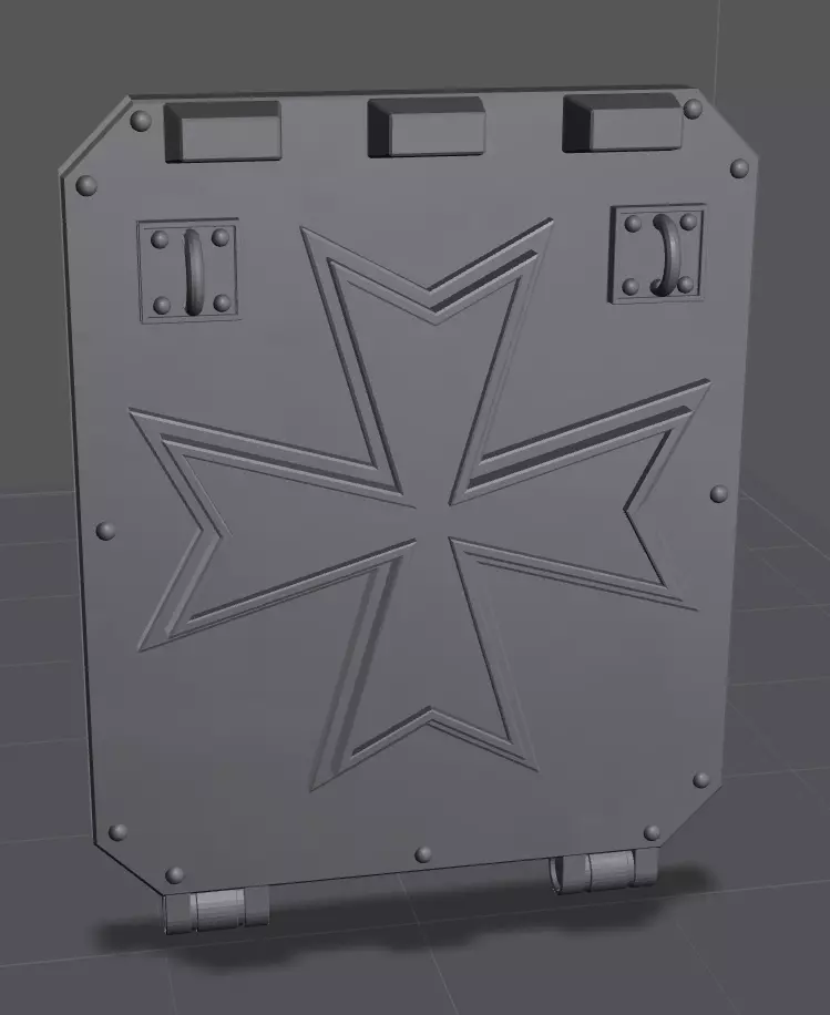 Templar Rhino Door Flat Cross Bolt 3D model