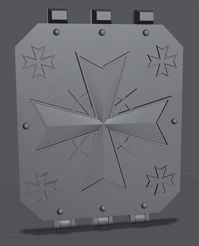 Templar Raider of Land  Cross Door  3D model