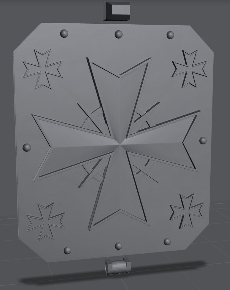 Templar Raider of Land  Cross Door  3D model_1