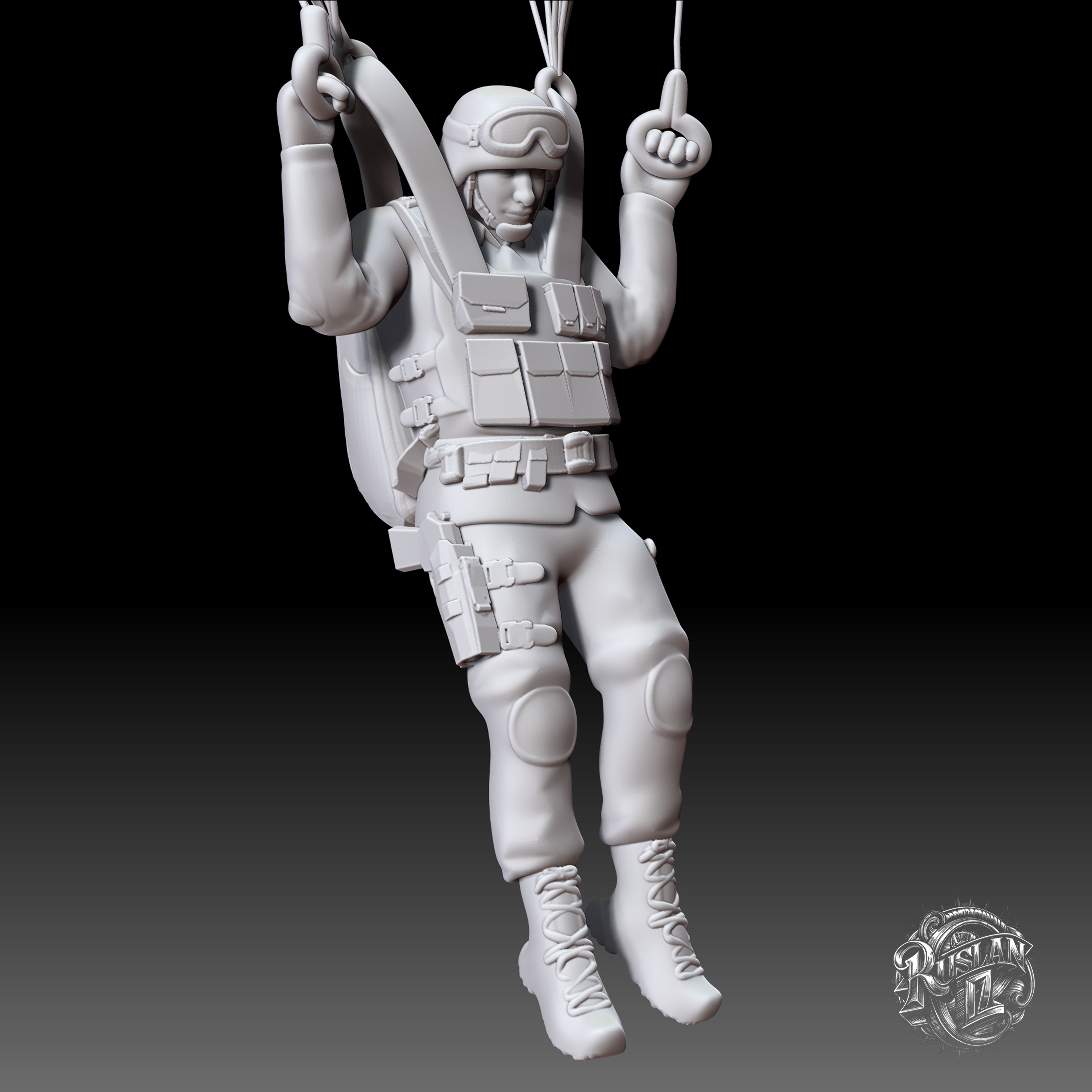 Military Paratrooper 2 3D print model_2