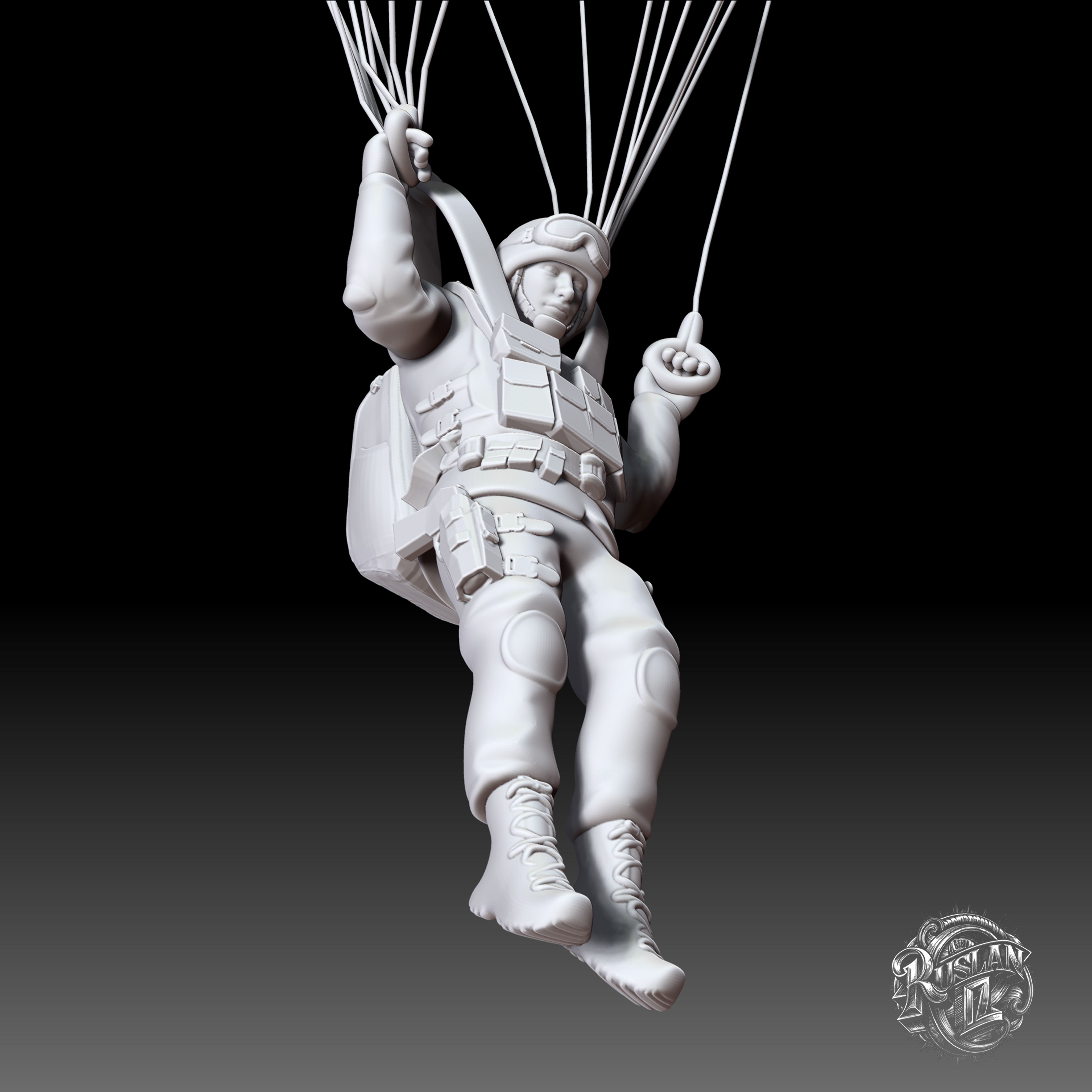 Military Paratrooper 2 3D print model_4