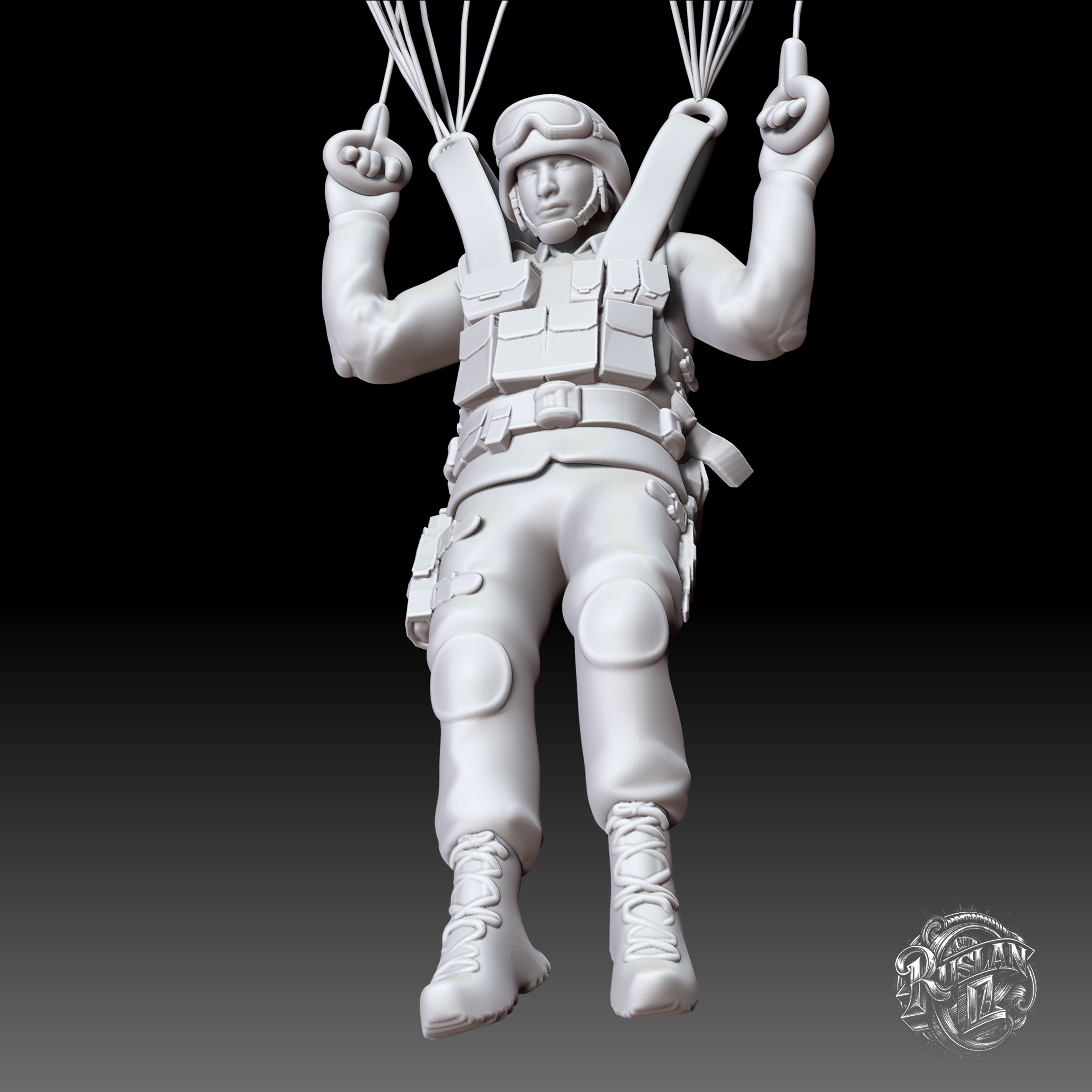 Military Paratrooper 2 3D print model_3