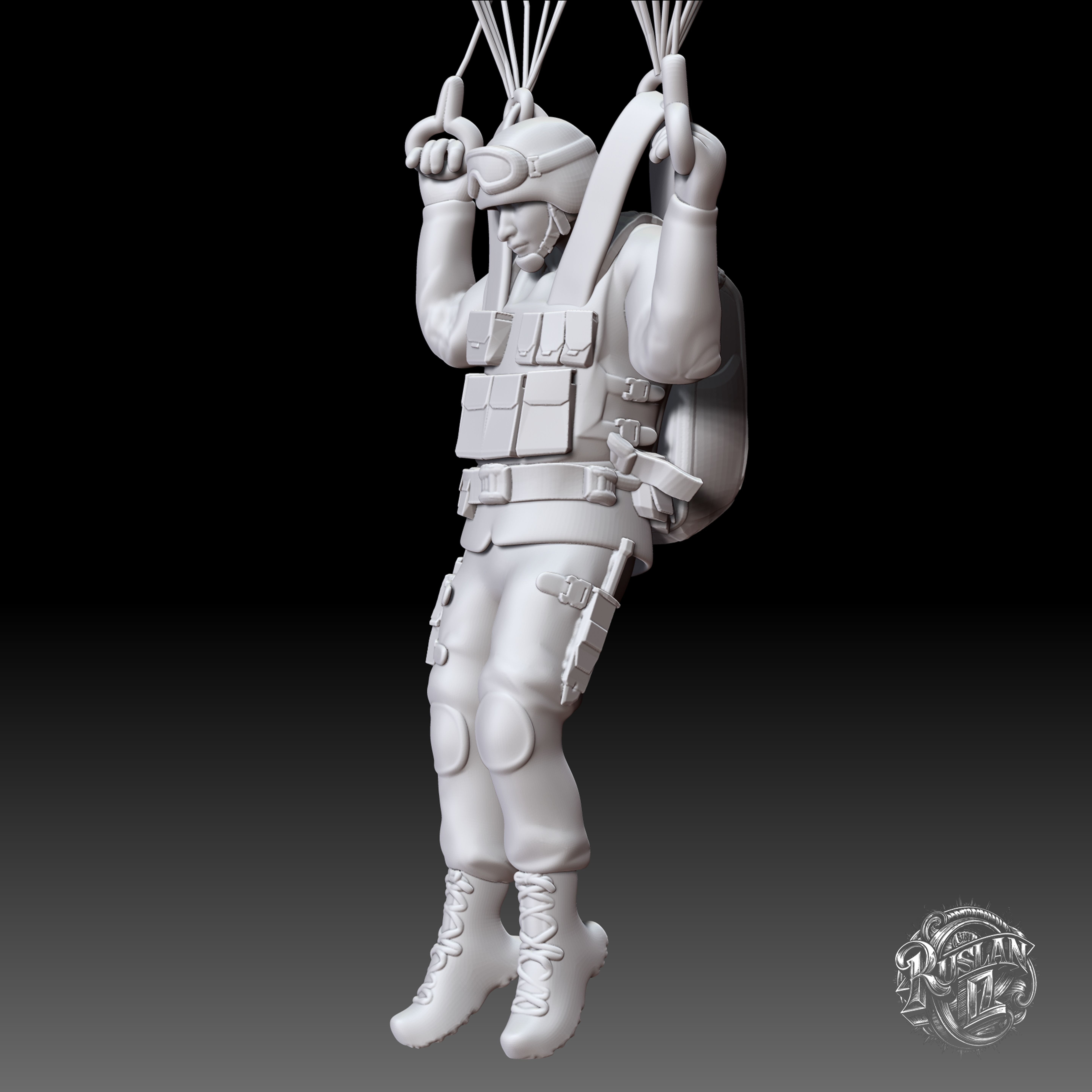 Military Paratrooper 2 3D print model_6