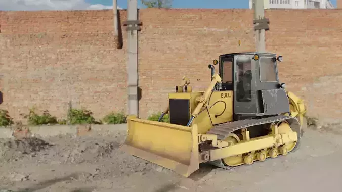 Realistic Construction Vehicle - Bulldozer