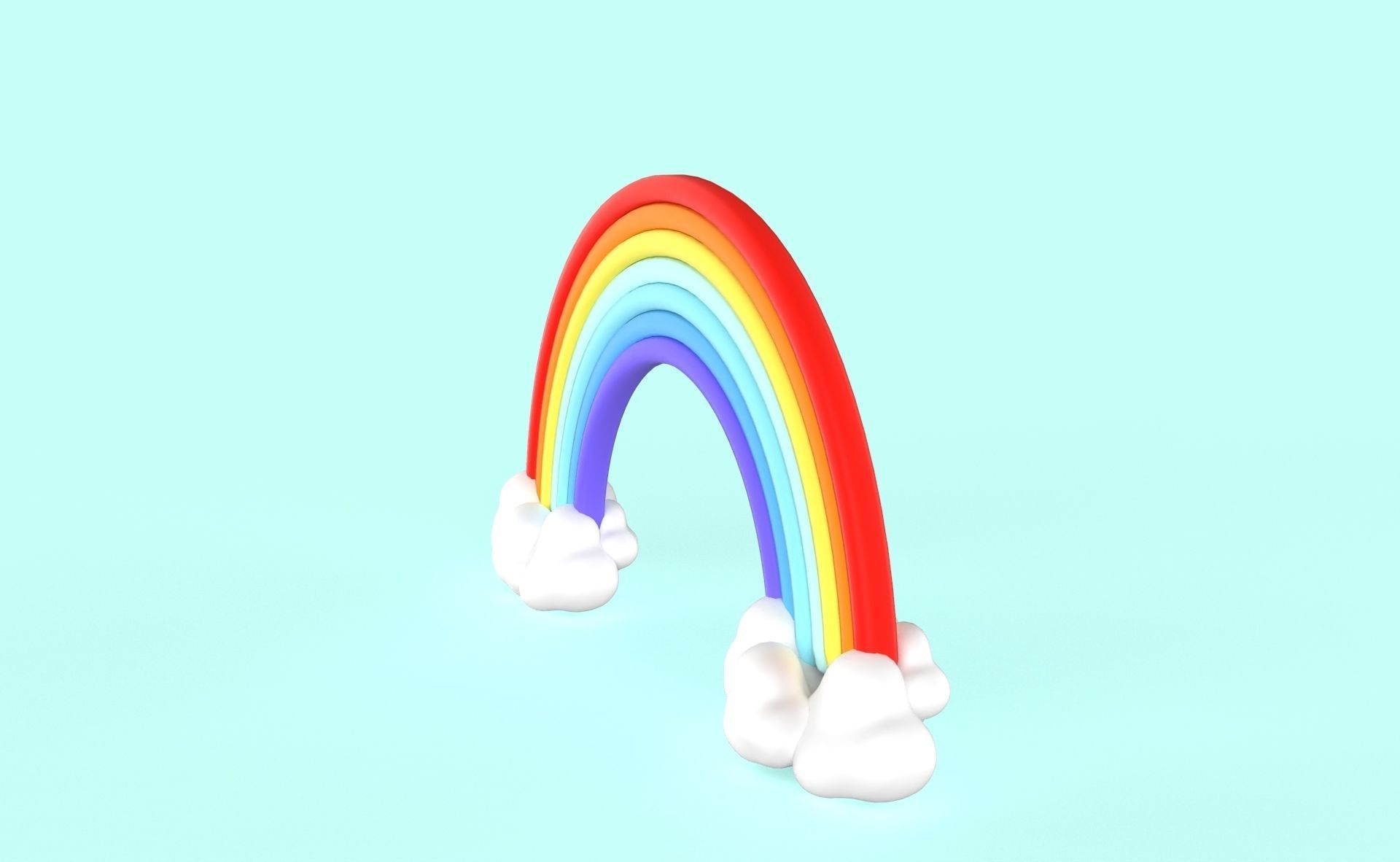 Prop79 Rainbow Low-poly 3D model_2