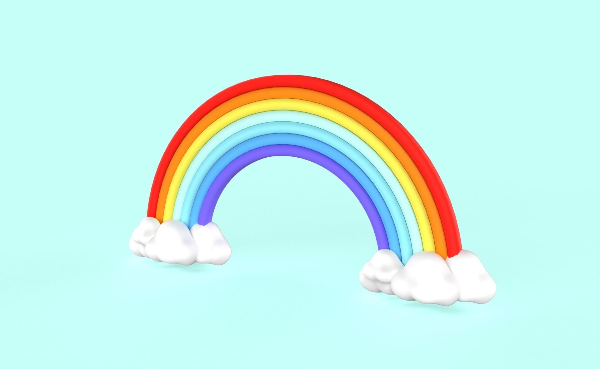 Prop79 Rainbow Low-poly 3D model_8