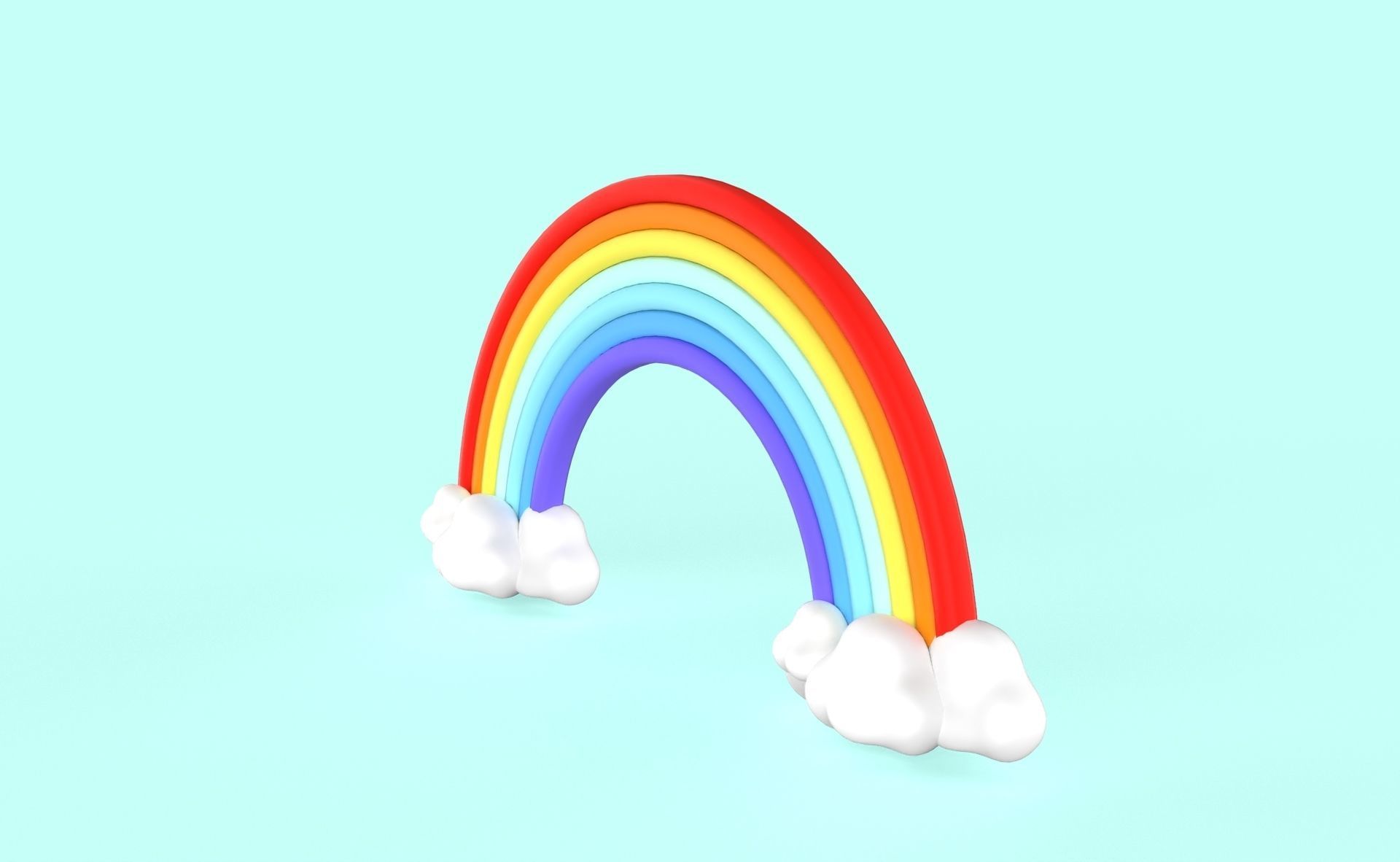 Prop79 Rainbow Low-poly 3D model_9