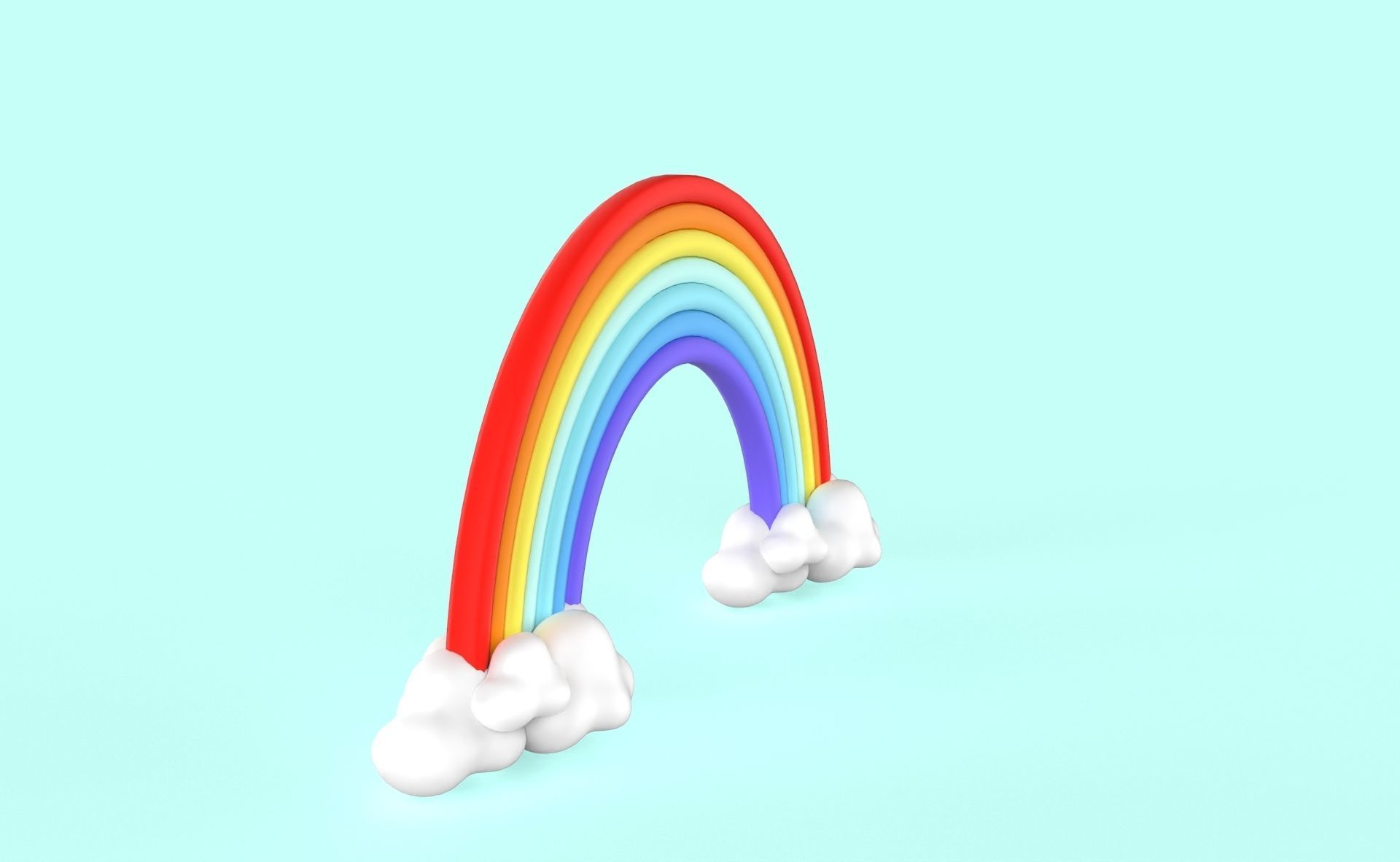 Prop79 Rainbow Low-poly 3D model_4