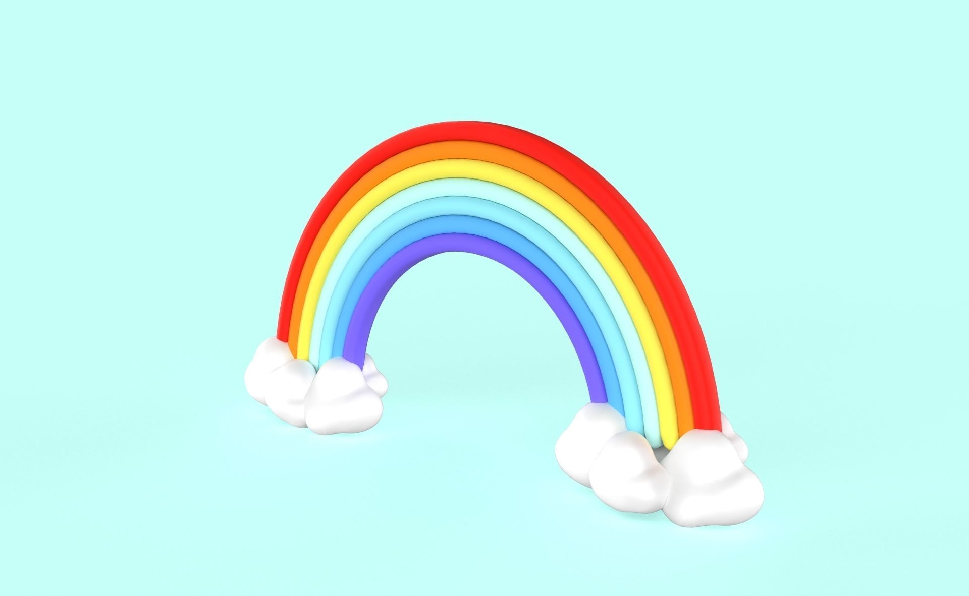 Prop79 Rainbow Low-poly 3D model_1