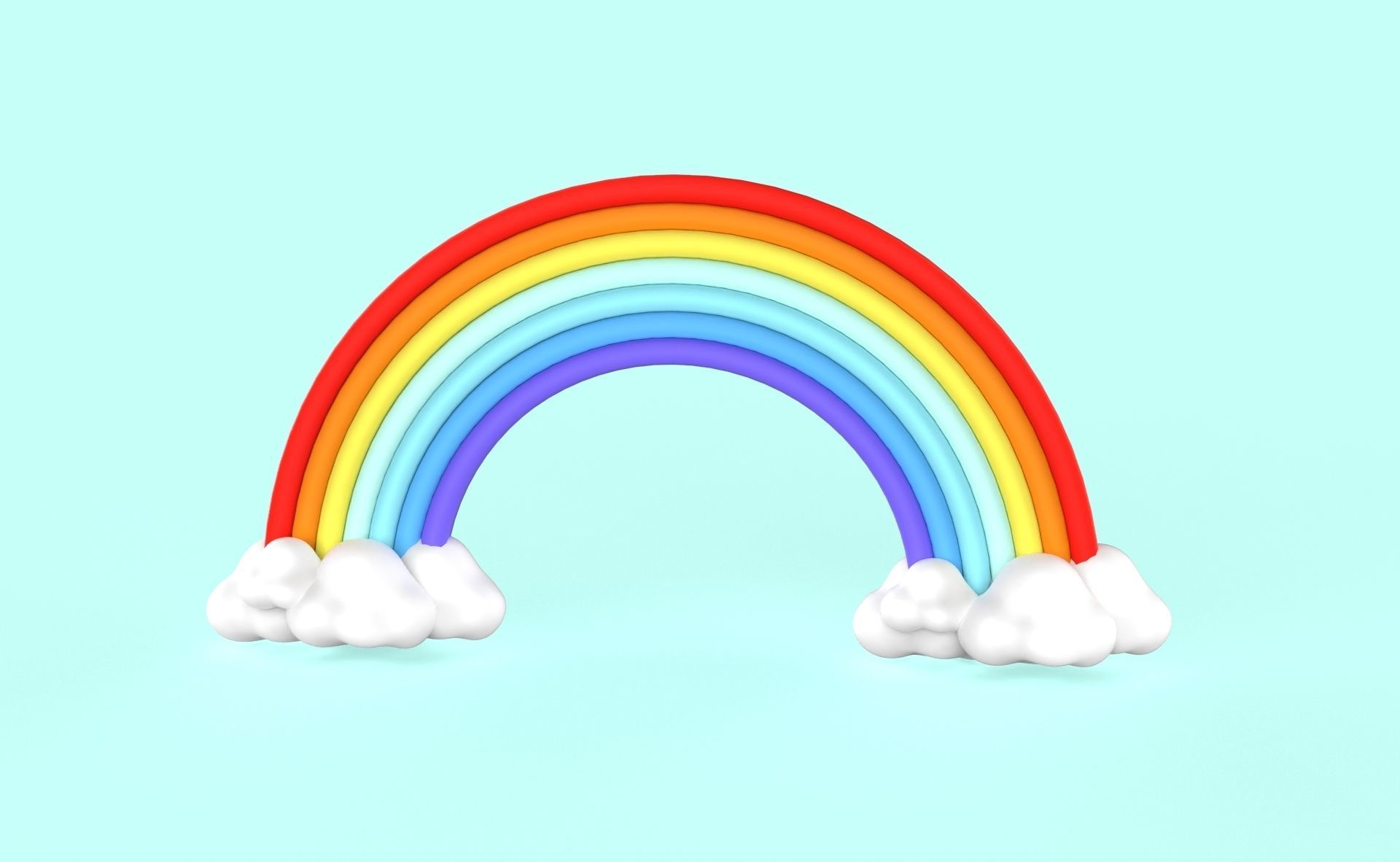 Prop79 Rainbow Low-poly 3D model_7